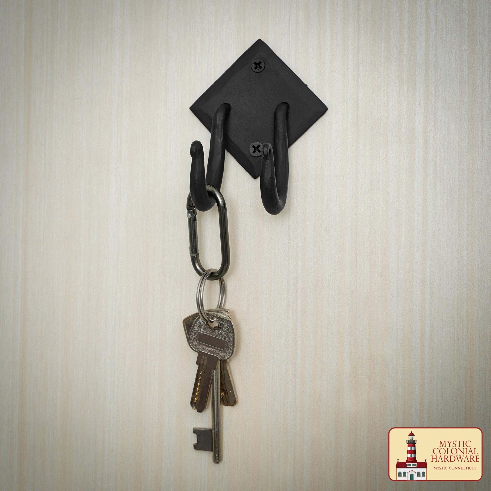 Imagen única de: Ganchos de Pared Rústicos de Hierro Fundido, Ganchos Utilitarios Retro Resistentes para Colgar Abrigos, Bolsos, Toallas, Batas, Sombreros y Más, Acabado: Ennegrecido con Aceite