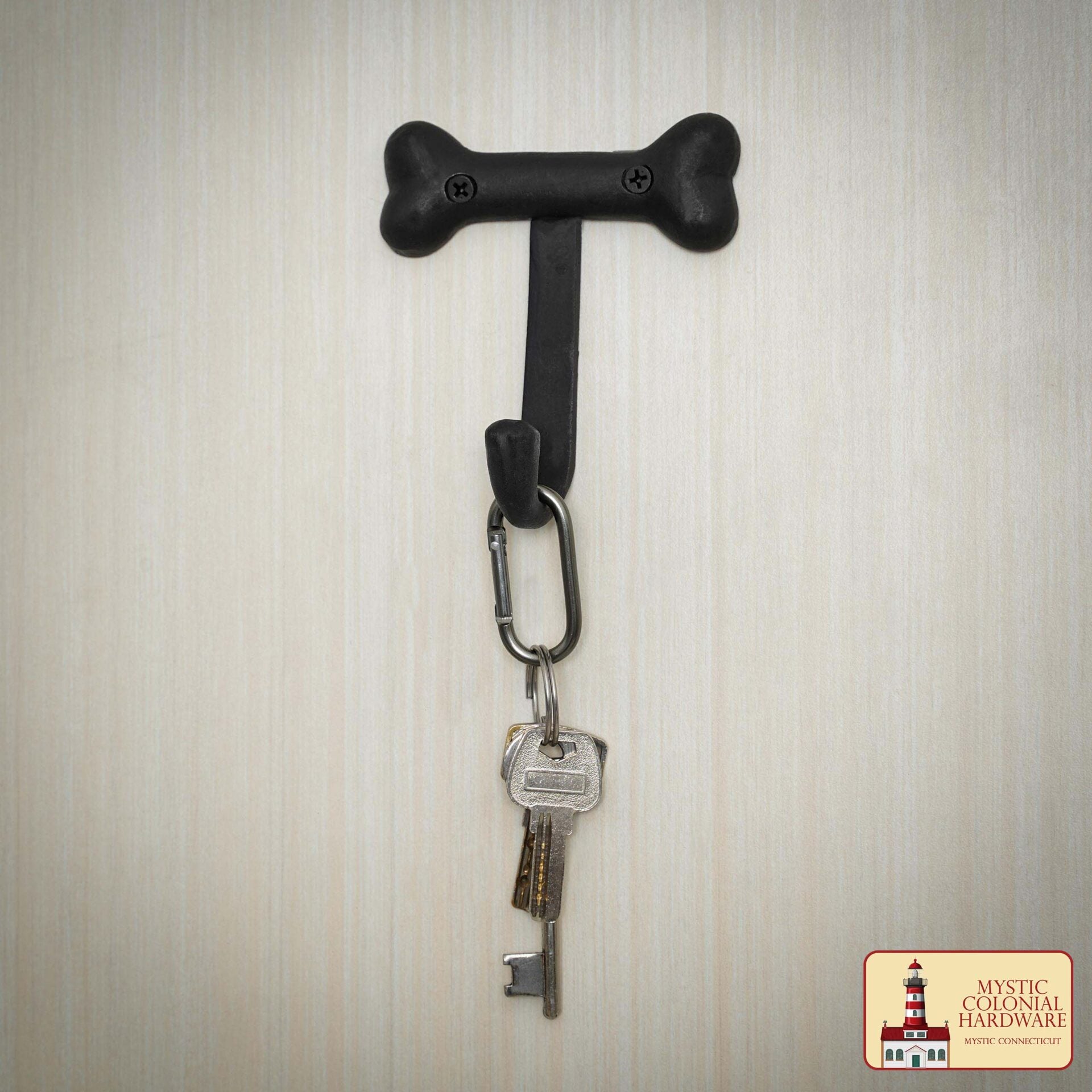 Gancho de Pared Vintage de Hierro Fundido en Forma de Hueso - Acabado Negro Rústico - Imagen 6