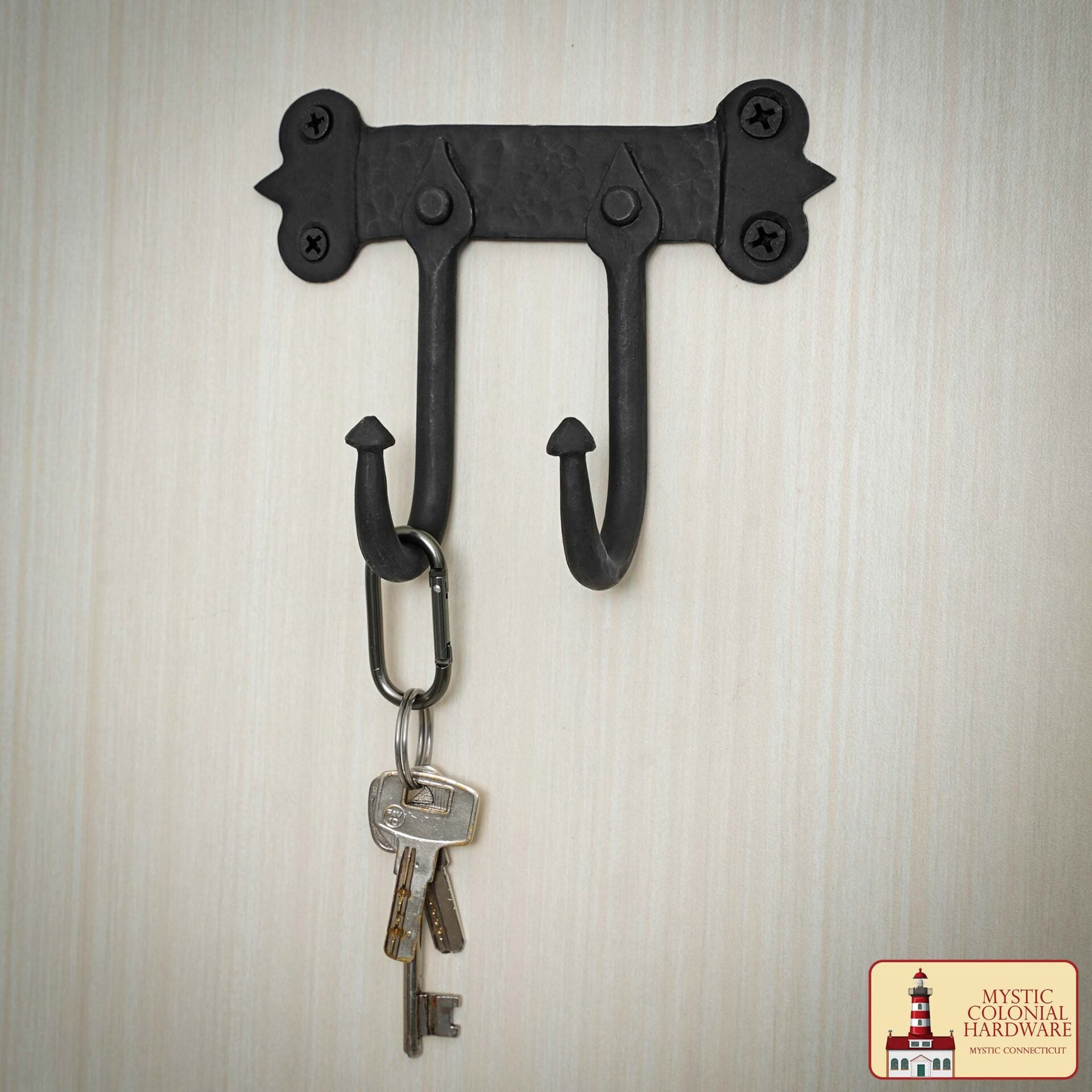 Imagen única de: Rústico de Hierro Fundido Ganchos de Pared, Heavy Duty Retro Utilidad Ganchos para Colgar el Abrigo, Bolsa, Toalla, Bata, Sombrero y Más, Acabado: Aceite Ennegrecido