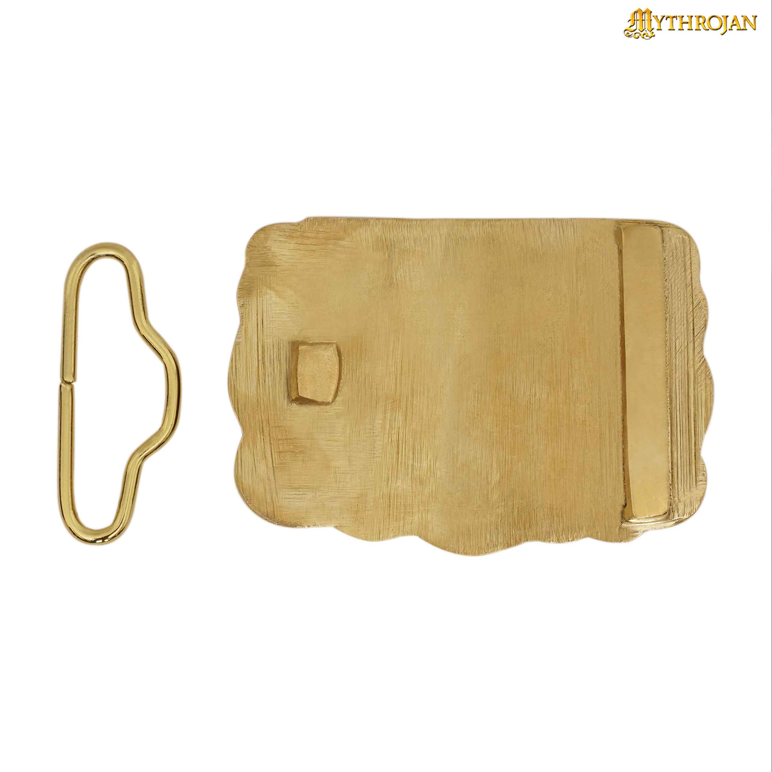 Imagen única de: Mythrojan Viking Celtic Raven Belt Buckle - Solid Brass- Medieval, Sca, Renaissance Faire, Viking Larp Accessory