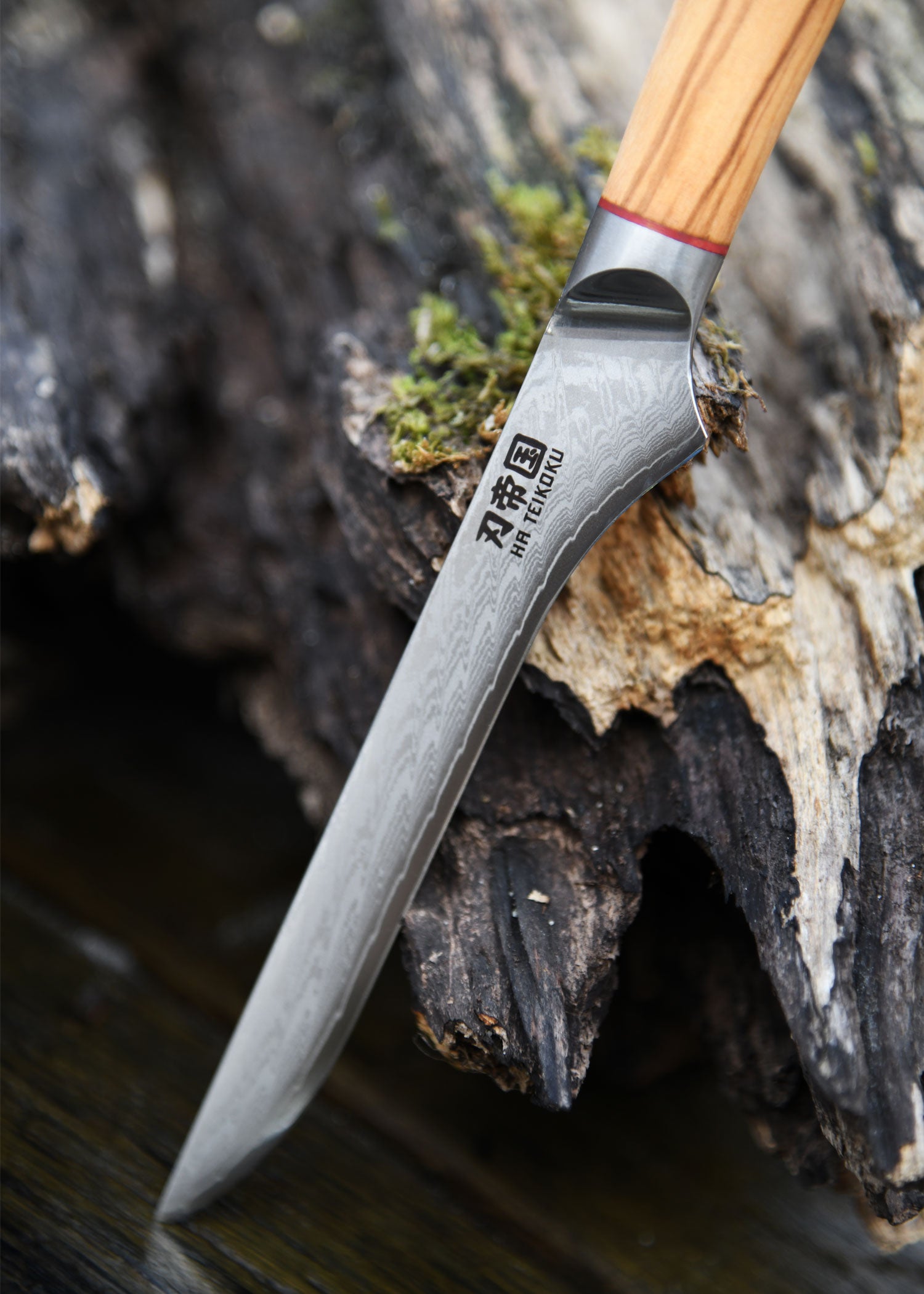 Imagen única de: Cuchillo Para Deshuesar, Acero De Damasco