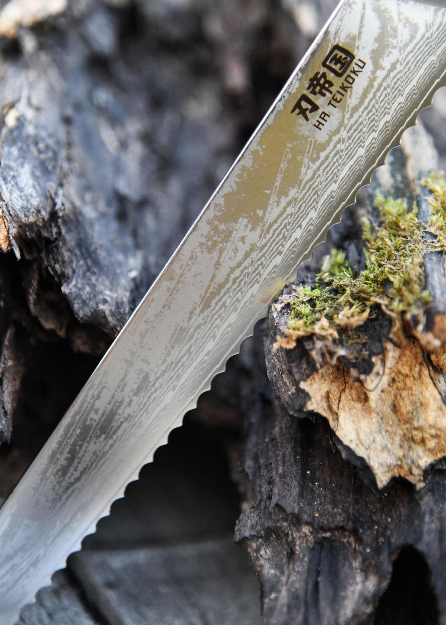 Imagen única de: Cuchillo Para Pan, Acero Damasco.