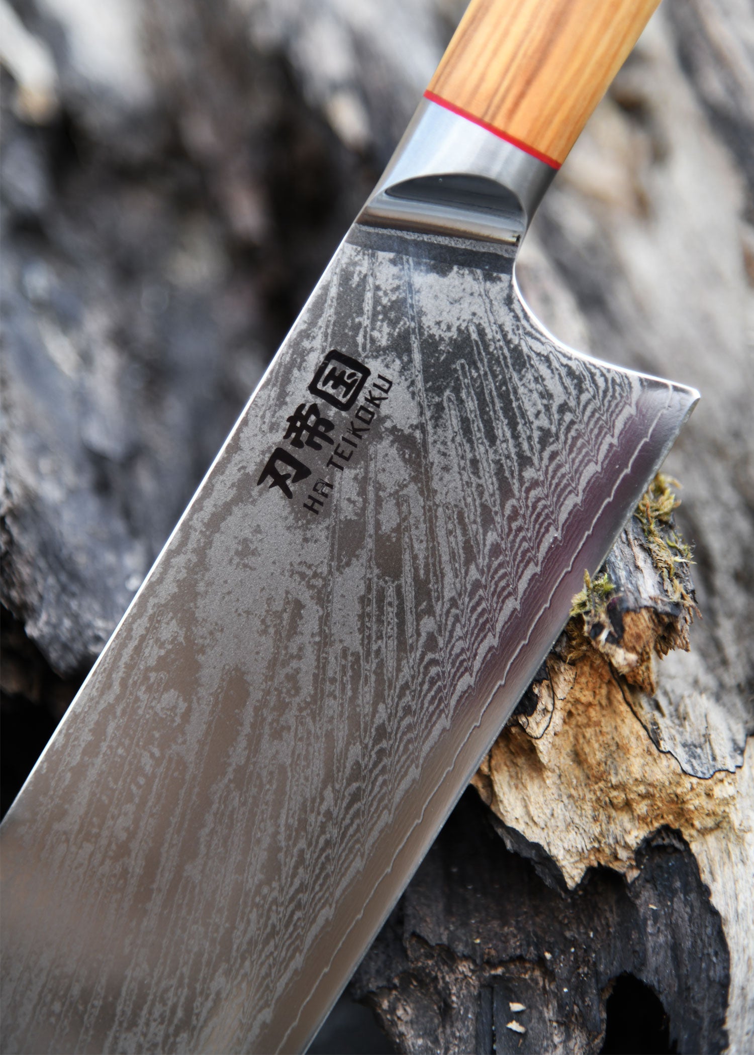 Imagen única de: Cuchillo De Carnicero, Acero De Damasco