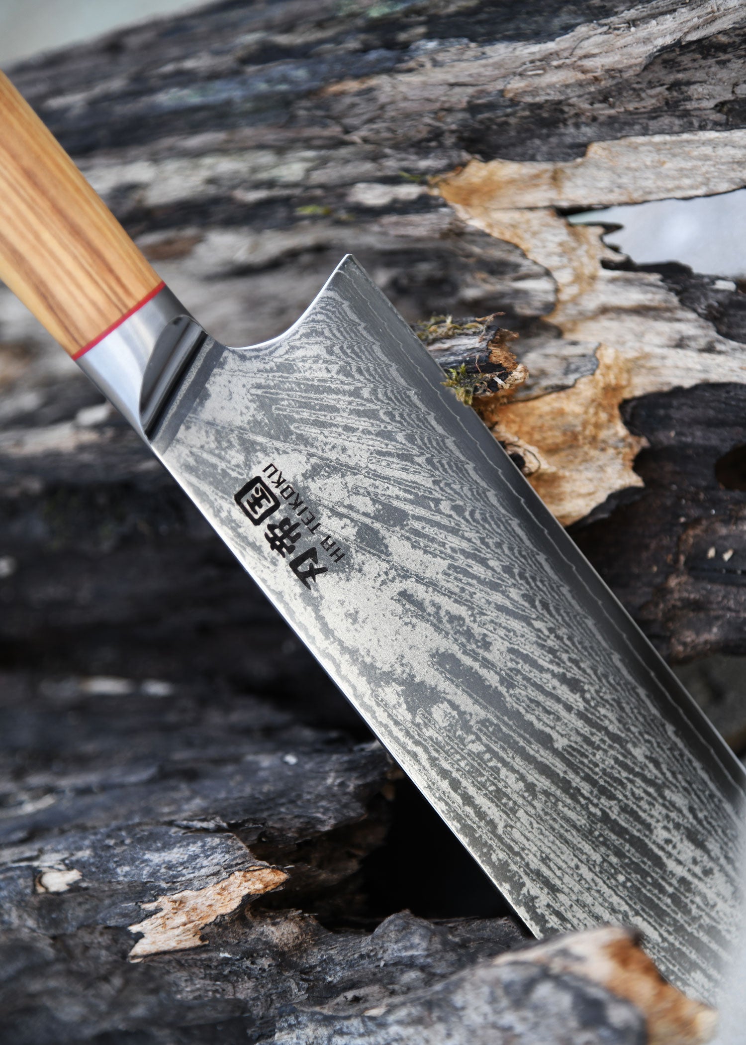 Imagen única de: Cuchillo De Carnicero, Acero De Damasco