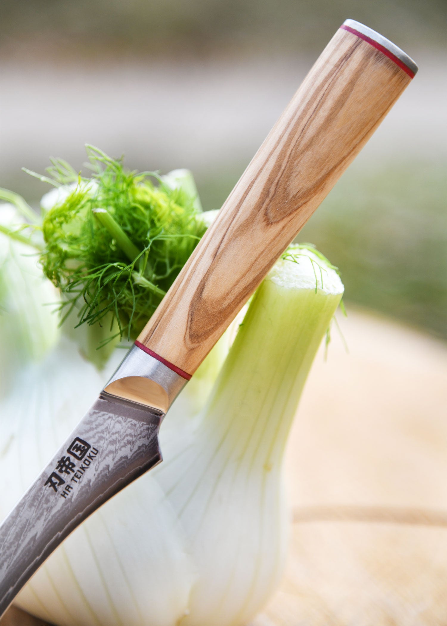 Imagen única de: Cuchillo Mondador, Acero Damasco