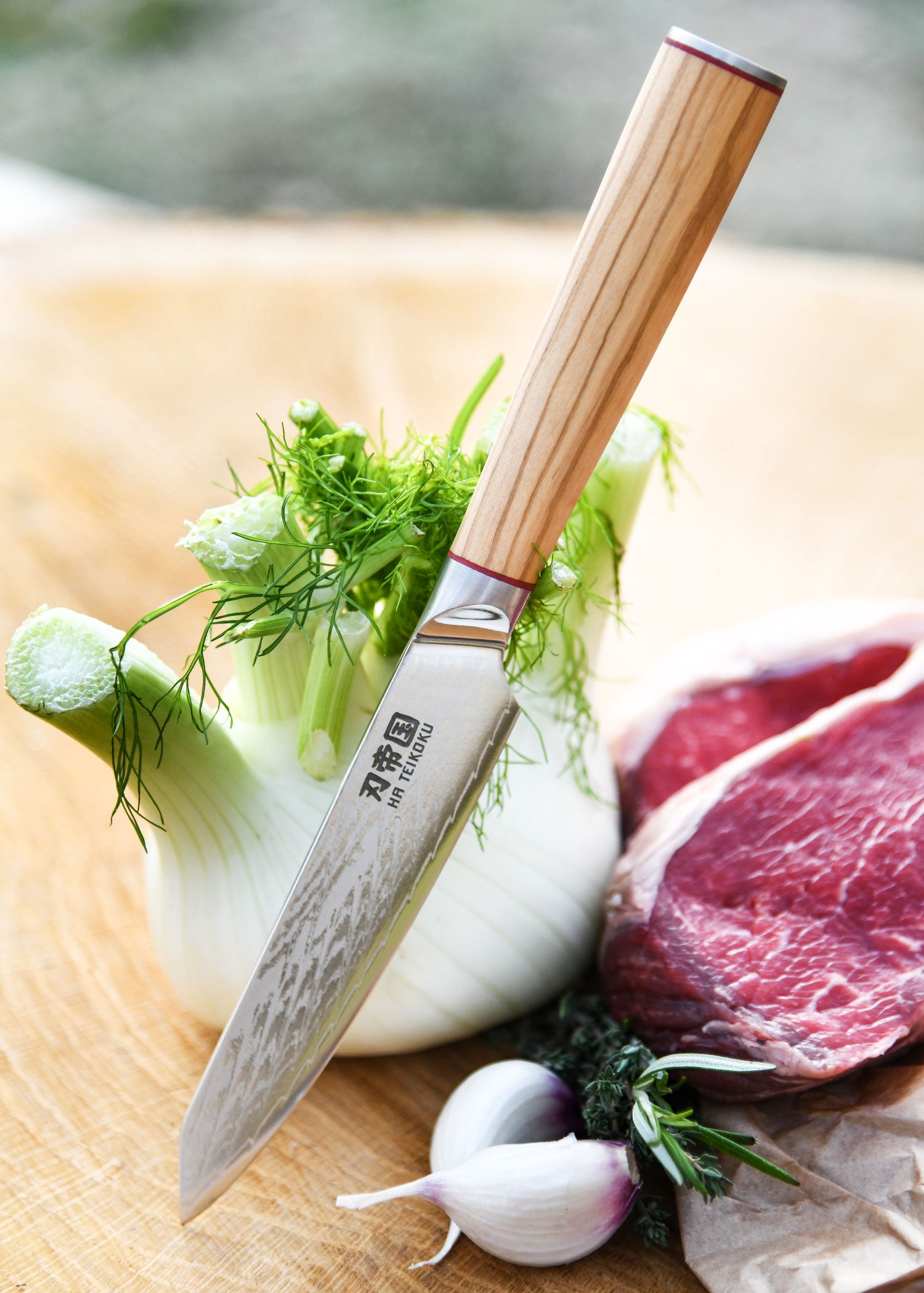 Imagen única de: Cuchillo Multiusos, Acero De Damasco.