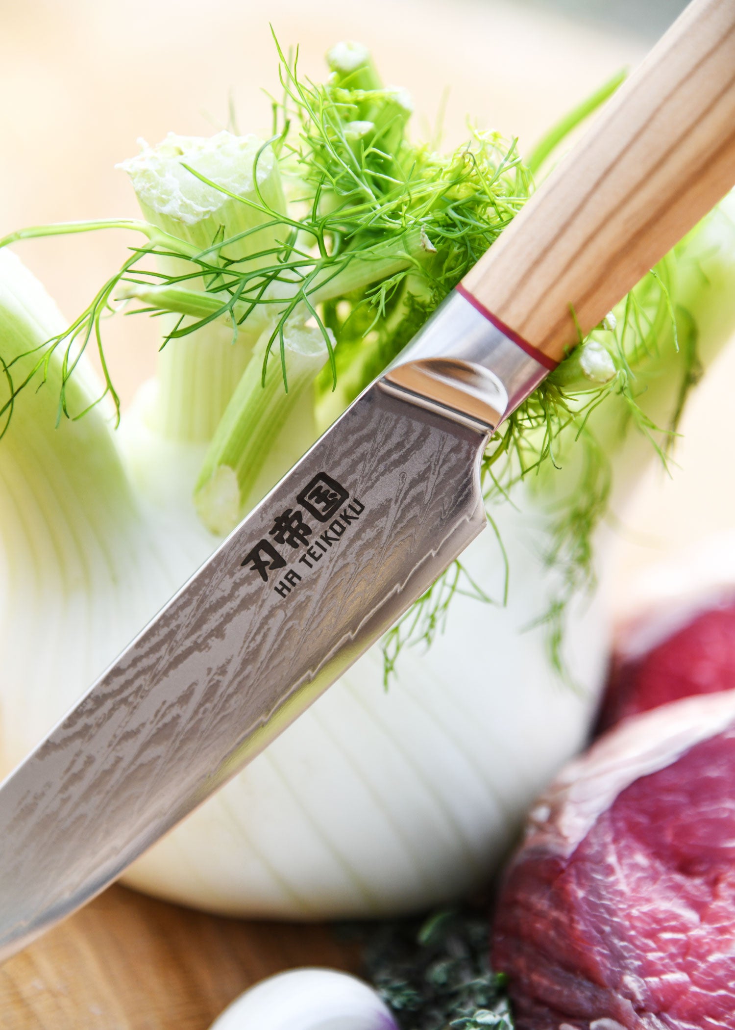 Imagen única de: Cuchillo Multiusos, Acero De Damasco.