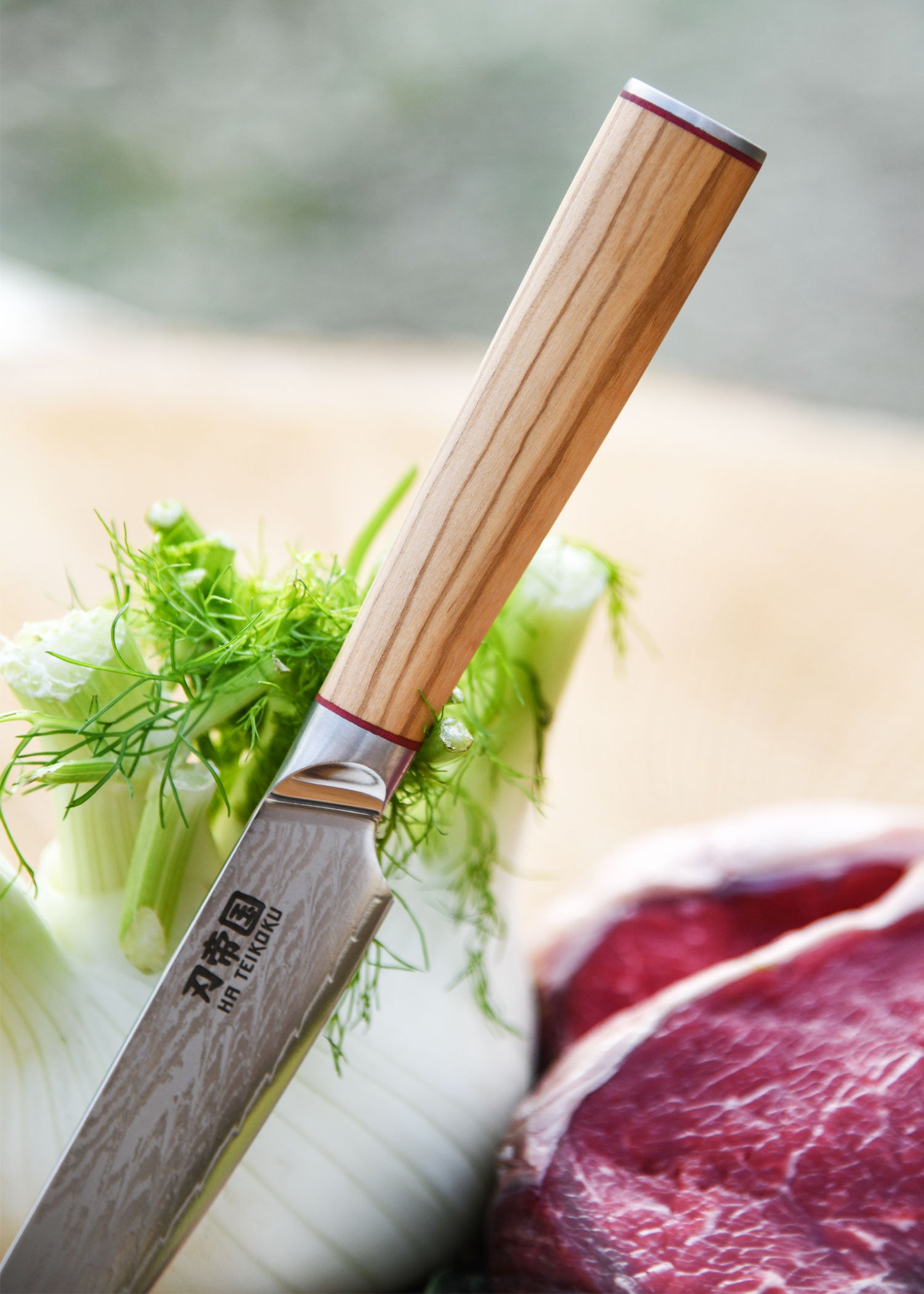 Imagen única de: Cuchillo Multiusos, Acero De Damasco.