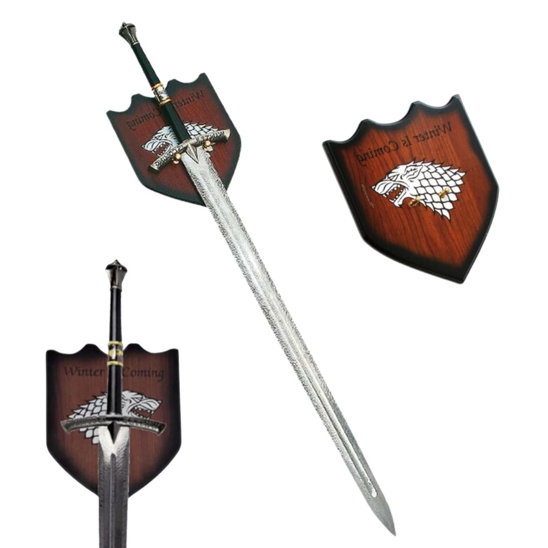 Imagen única de: Espada Hielo De Juego De Tronos Versión Libros Con Vaina De Piel 15565