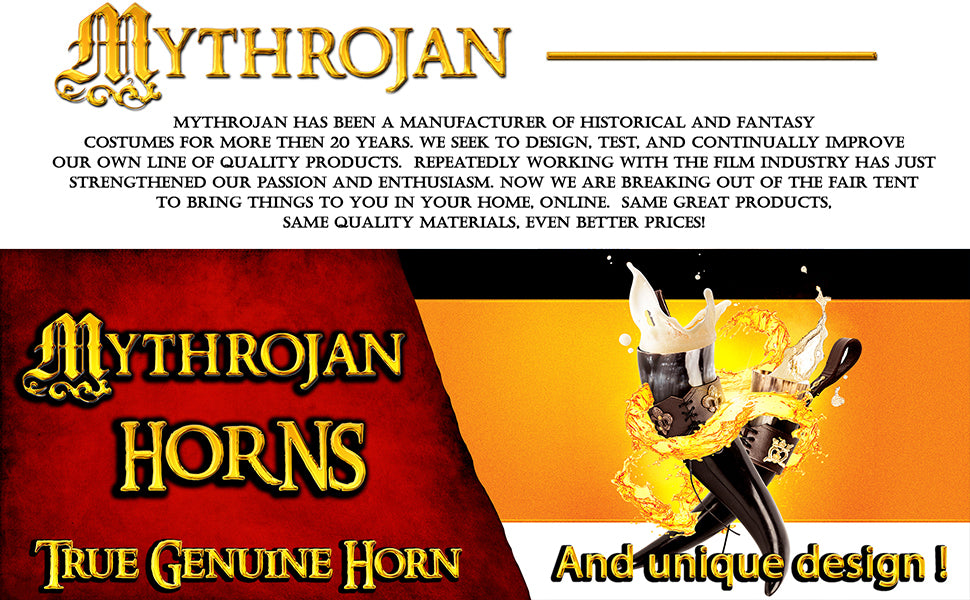 Imagen única de: Mythrojan Cuerno para Beber Forjado a Mano Twisted Rack