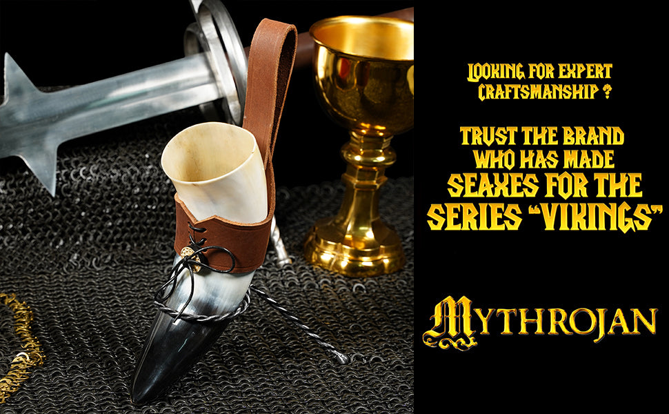 Imagen única de: Mythrojan Cuerno para Beber Forjado a Mano Twisted Rack