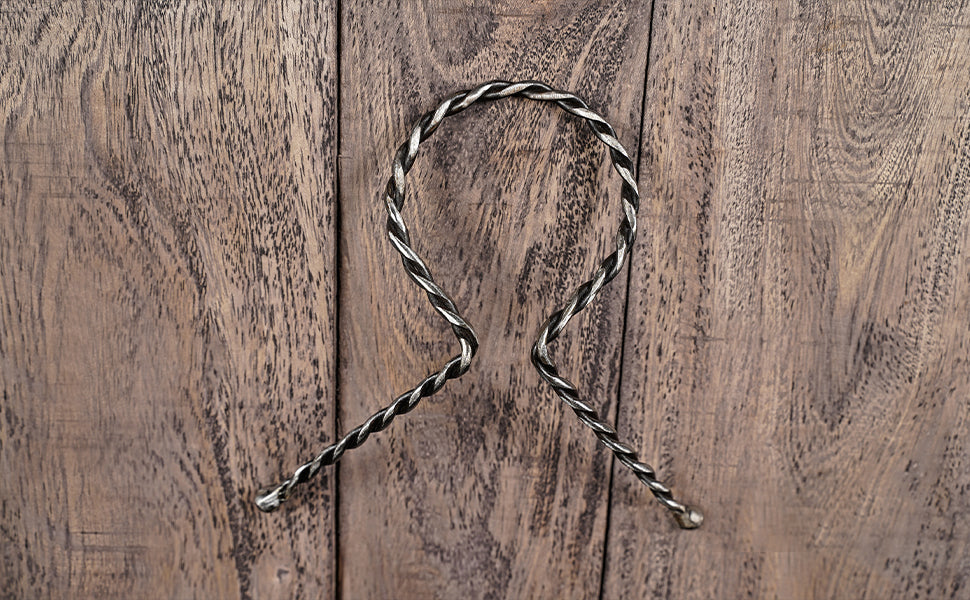 Imagen única de: Mythrojan Cuerno para Beber Forjado a Mano Twisted Rack