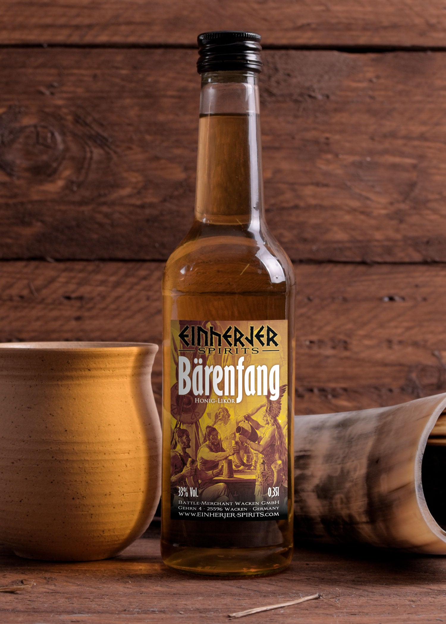 Imagen única de: Einherjer - Bärenfang, Licor De Miel, 33% Vol., Botella De 0,35 L