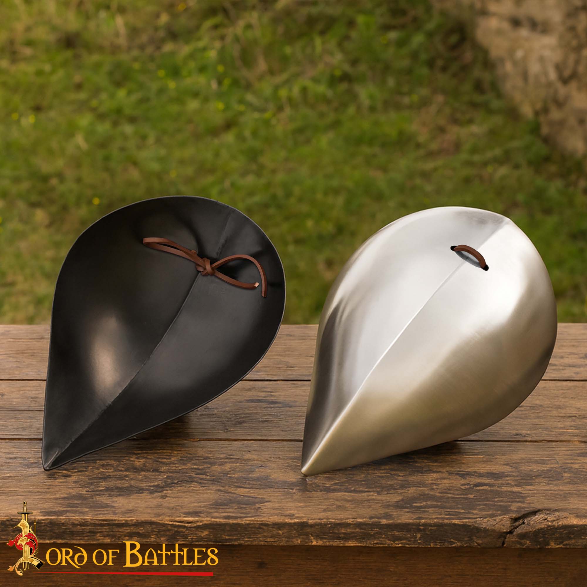 Armadura Medieval Visby Pauldrons Hombro de Acero con Lazos de Cuero - Imagen 11