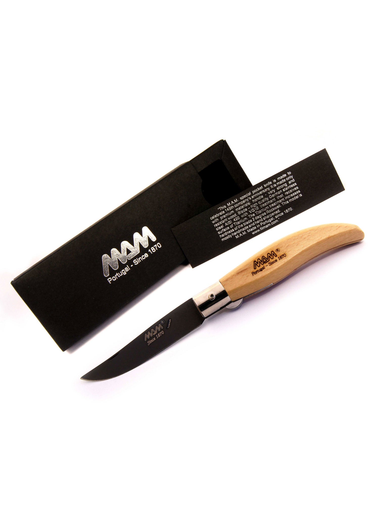 Imagen única de: Navaja Ibérica Con Hoja De Titanio Negro.