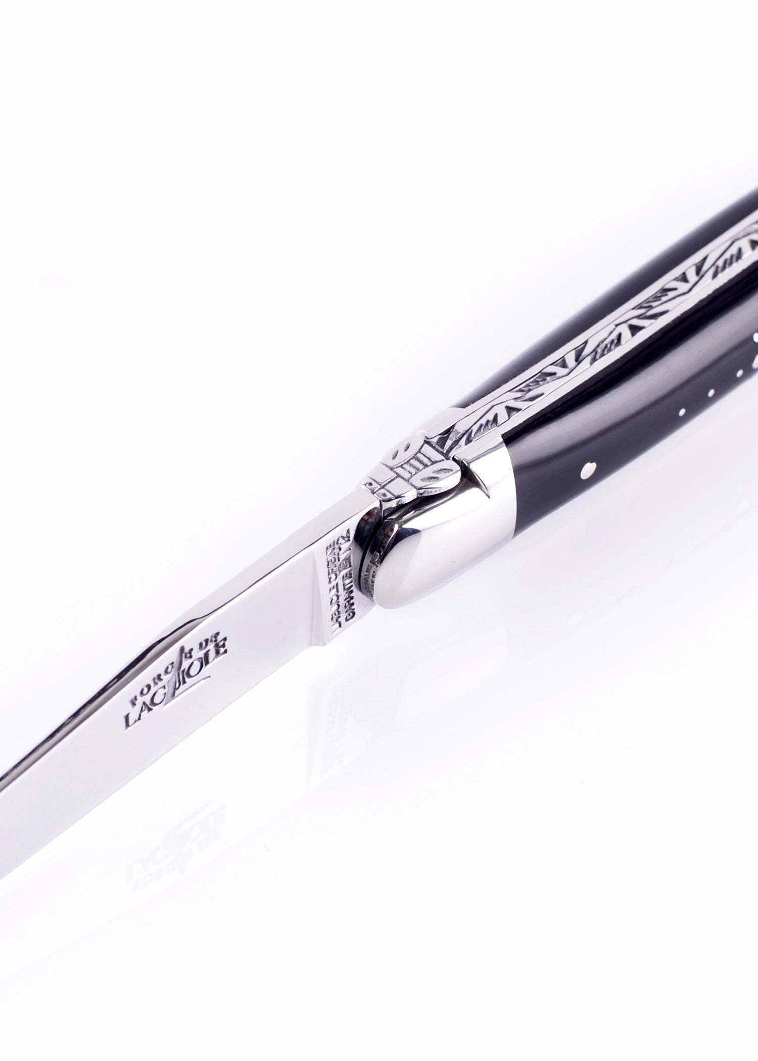 Imagen única de: Navaja Laguiole, Cuerno, Acero Inoxidable Brillante