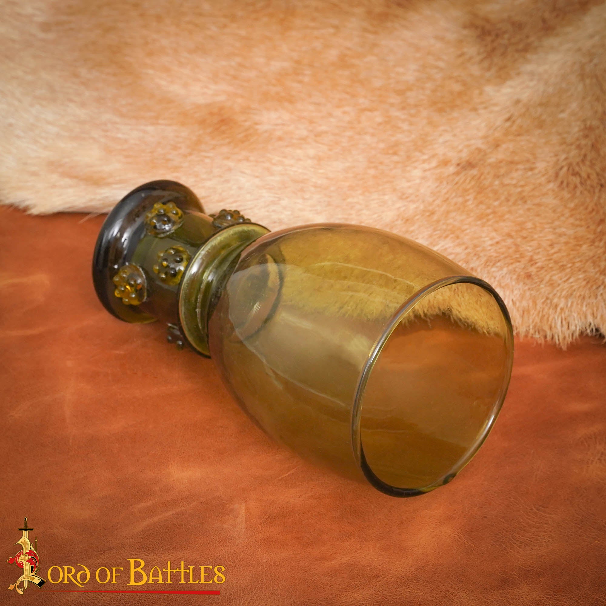 Imagen única de: Copa de Cristal de Bosque Estilo Siglo Xv-xvi con Prunts Vajilla Medieval- Segunda Calidad