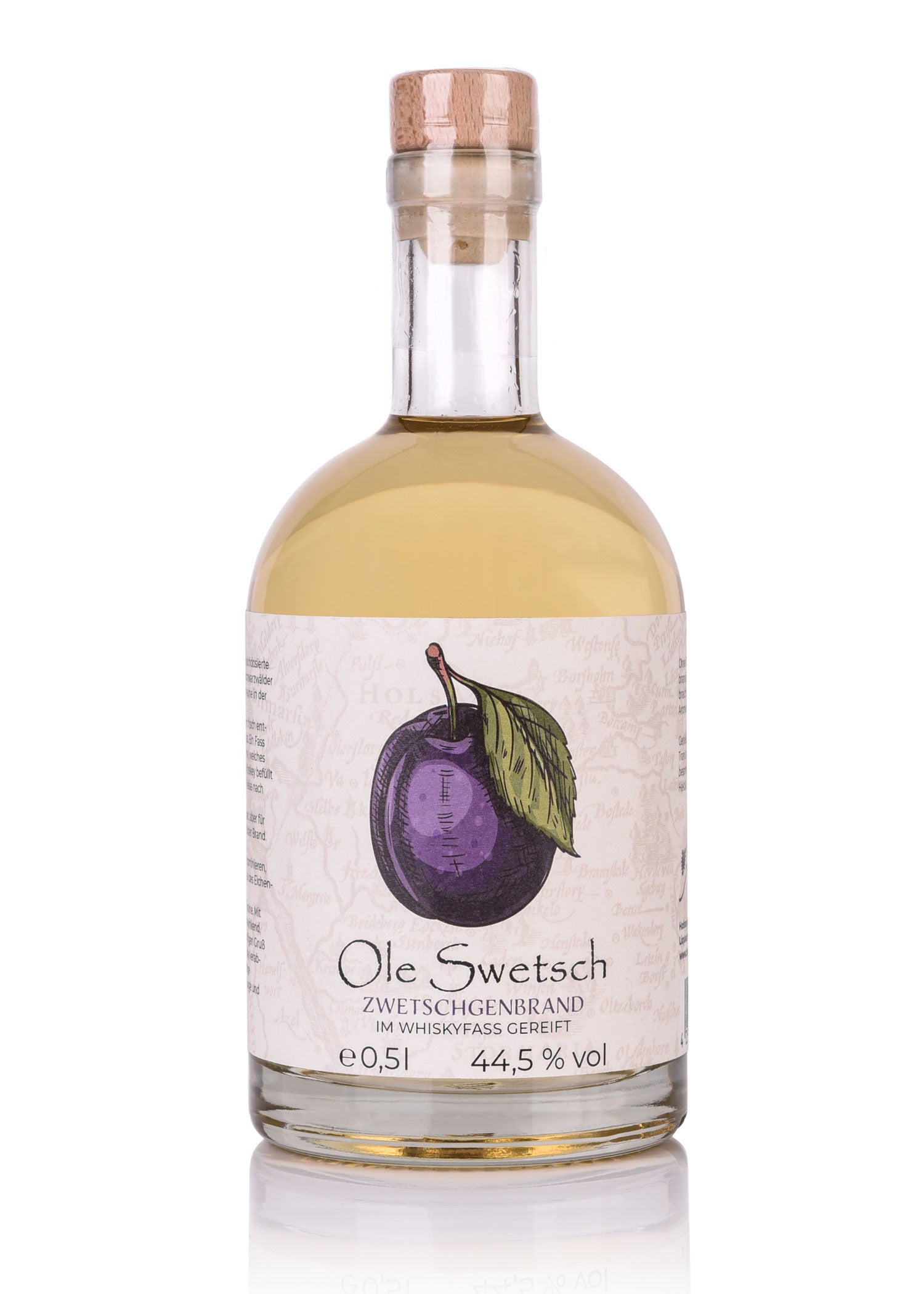 Imagen única de: Ole Swetsch - Brandy De Ciruela 44,5% Vol. Alk, 0,5L - Bebidas Espirituosas Holstein