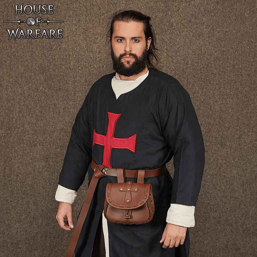 Bolsa de Cinturón Cruzada en Cuero Marrón