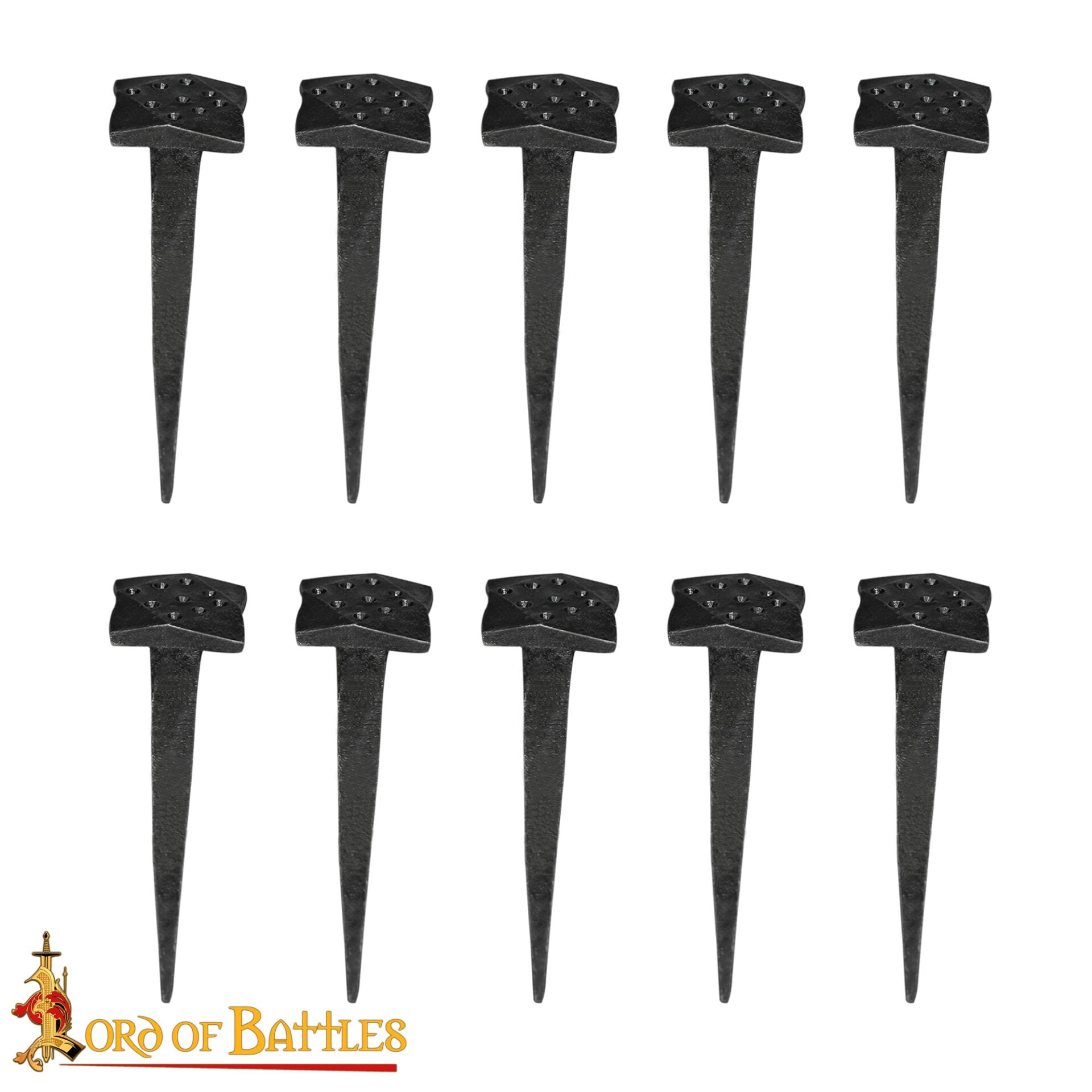 Clavos de Hierro Forjados a Mano, Juego de 10 Accesorios Rústicos con Acabado de Herrería Totalmente Funcionales - Imagen 24