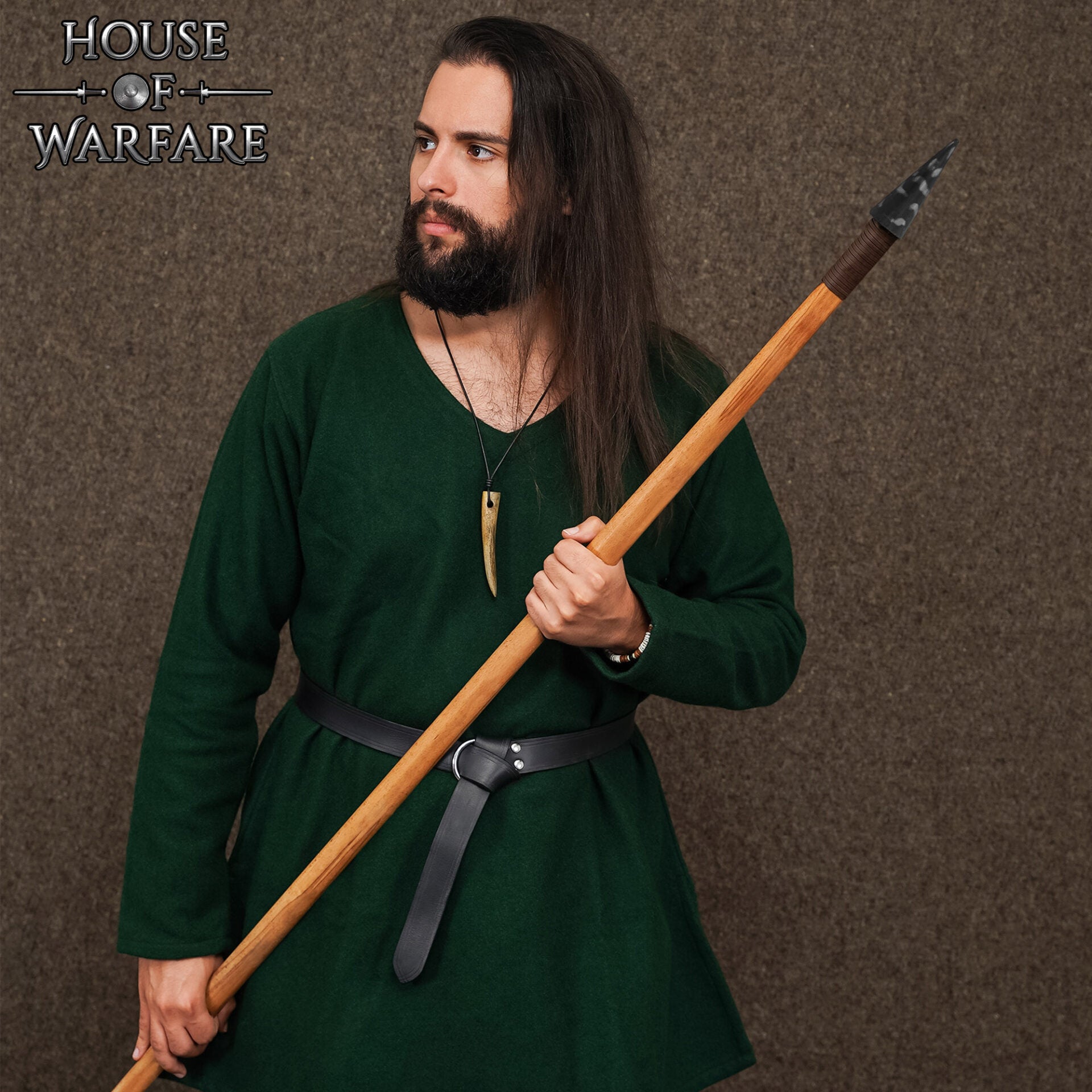 Punta de Lanza Forjada a Mano - Virola Romana para Cañas de Madera - Imagen 1