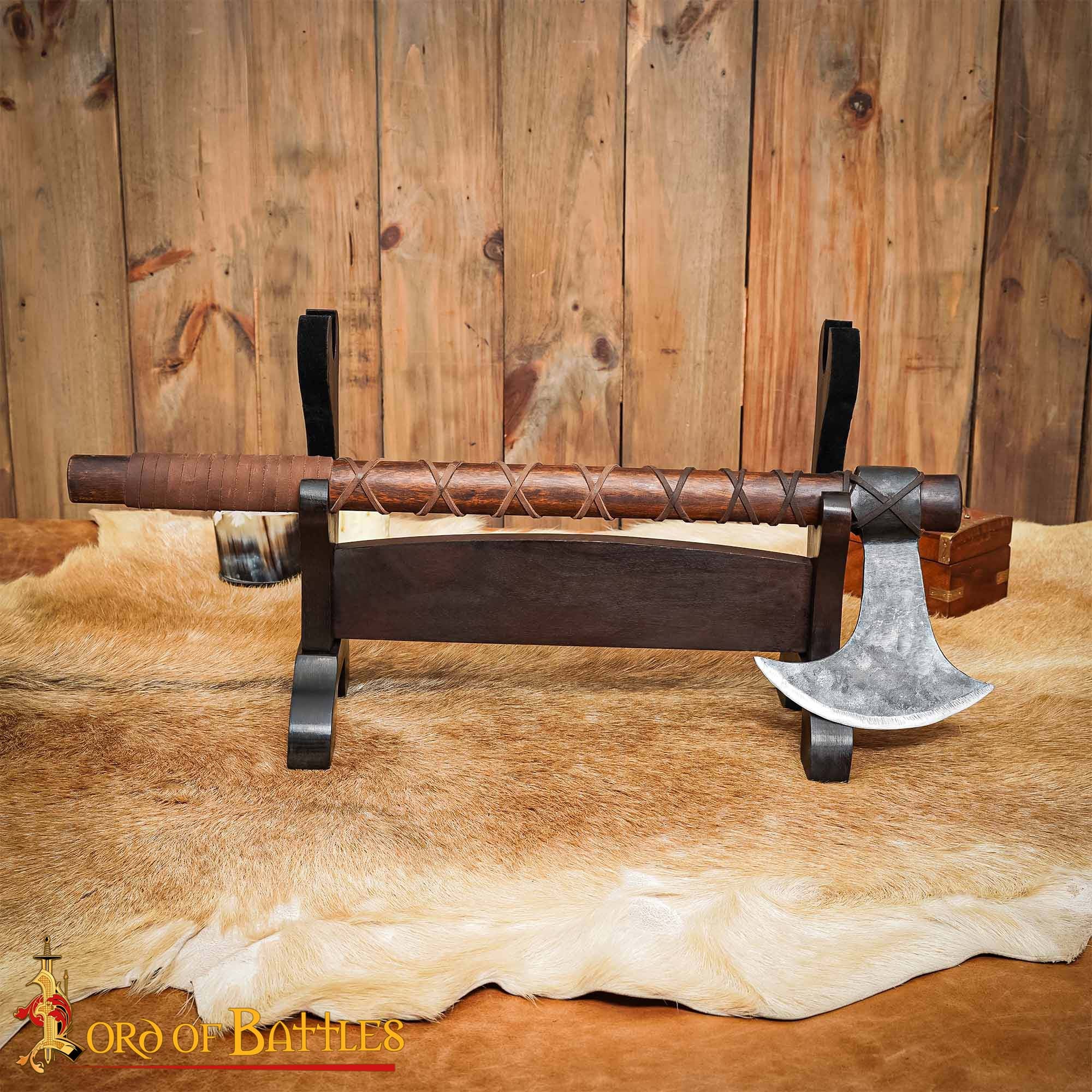 Expositor para Espadas Medievales y Katanas de Madera de Dos Pisos - Imagen 6