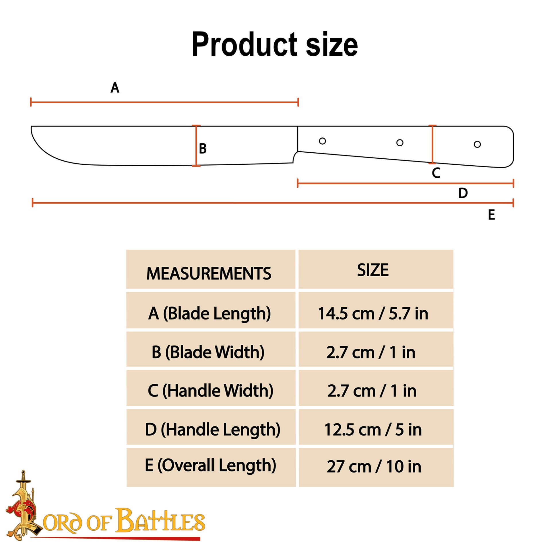 Cuchillo Medieval Artesanal de Acero Inoxidable con Mango de Cuerno de Buey - Imagen 3