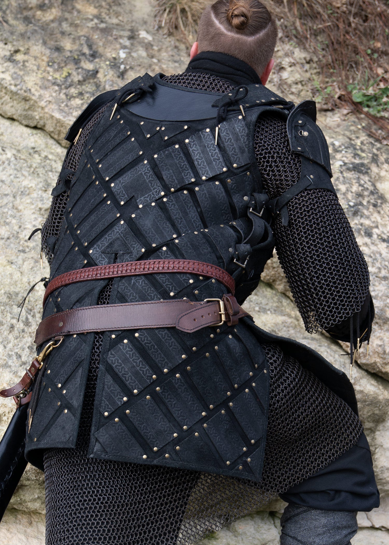 Imagen única de: Armadura Woodsman Larp, Ante, Negra