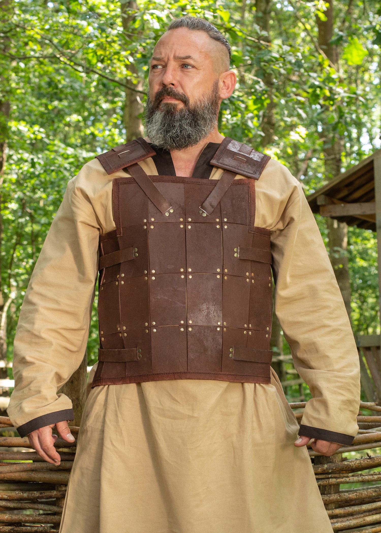 Imagen única de: Armadura De Cuero Rfb Fighter, Marrón