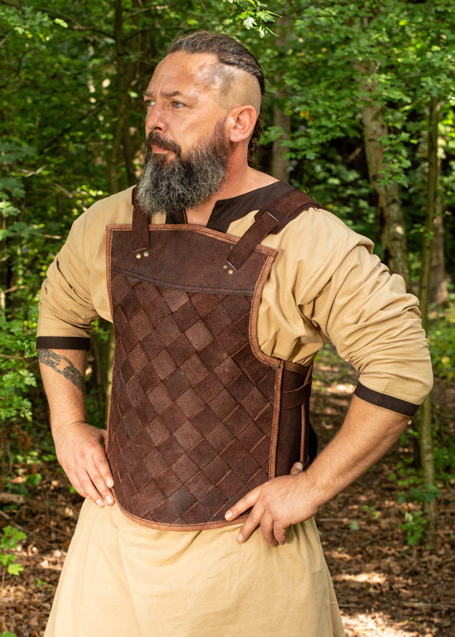 Imagen única de: Armadura De Cuero Rfb Viking, Marrón