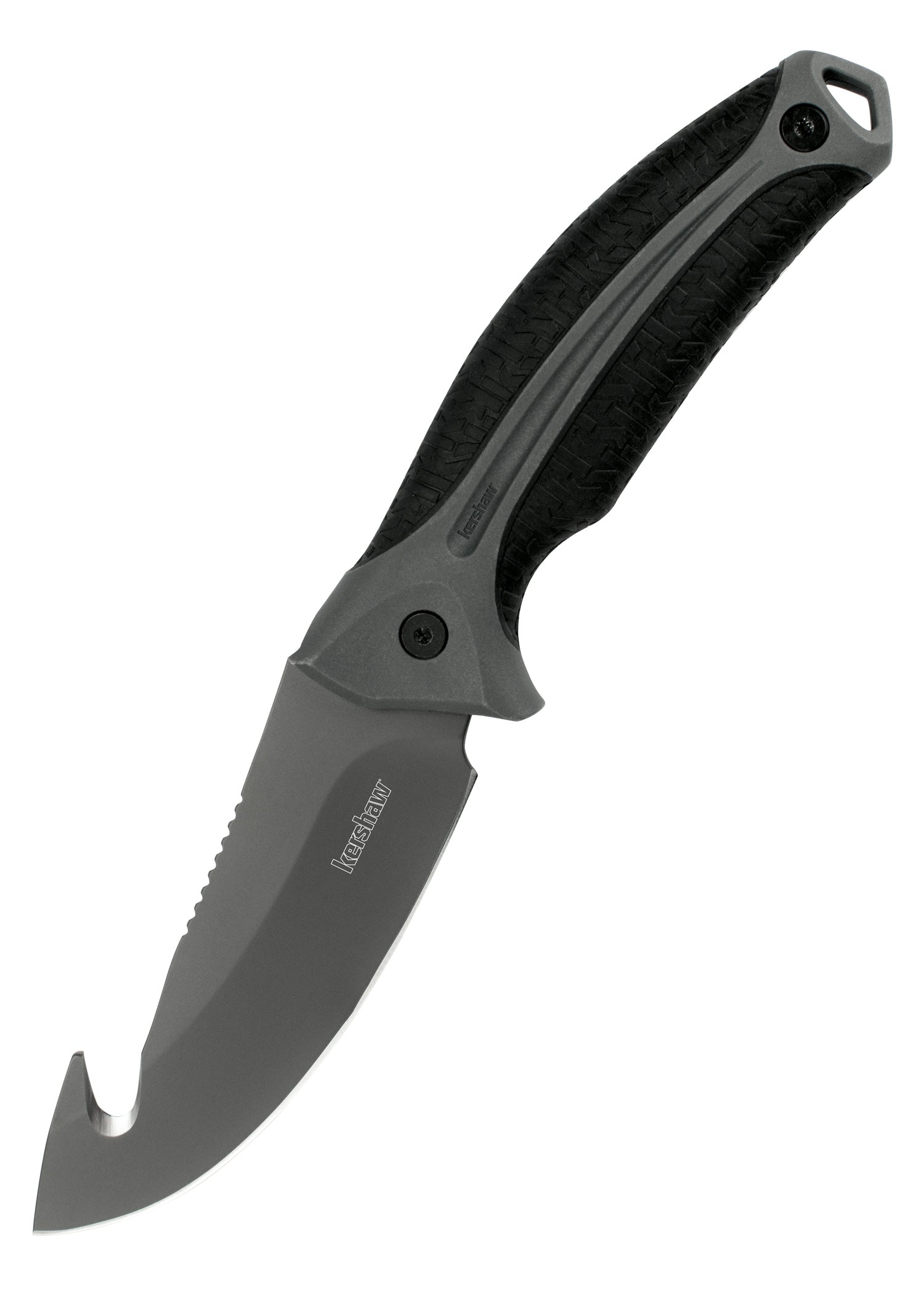 Imagen única de: Cuchillo De Caza Kershaw Lonerock Grande Hoja Fija, Gancho De Tripa