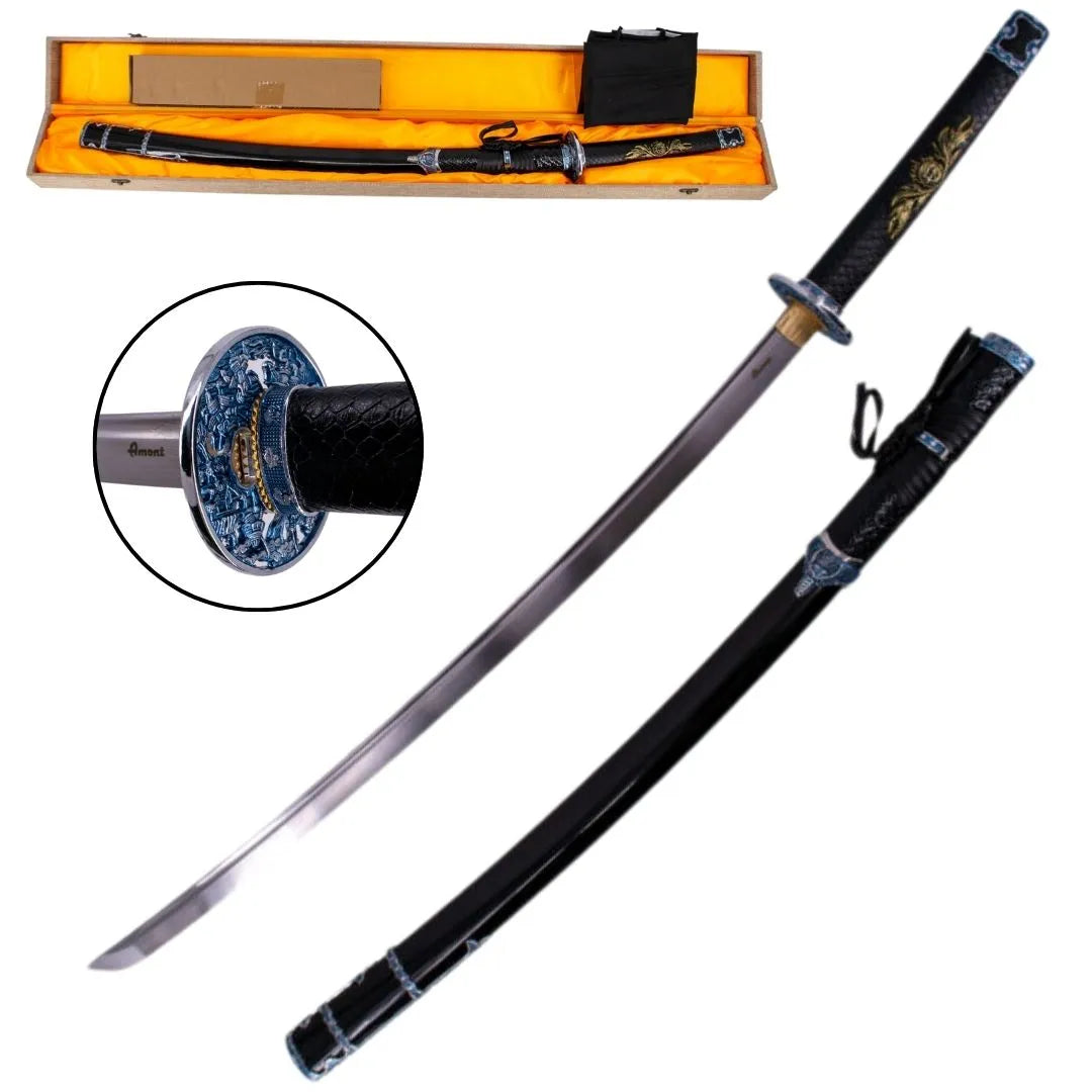 Imagen única de: Katana Funcional Decorada Negra S2023H