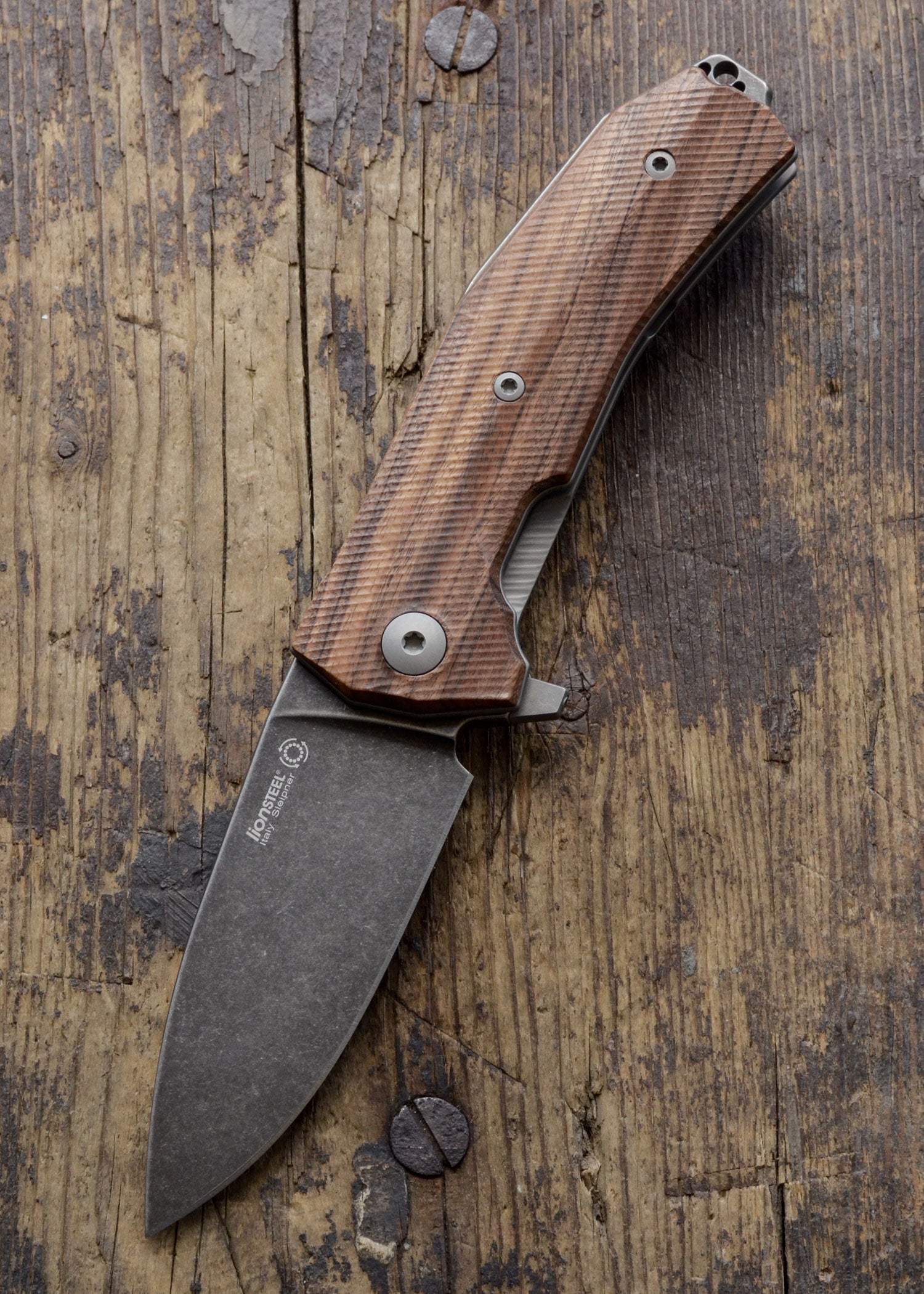 Imagen única de: Navaja De Bolsillo Kur, Santos, Negra, Lionsteel