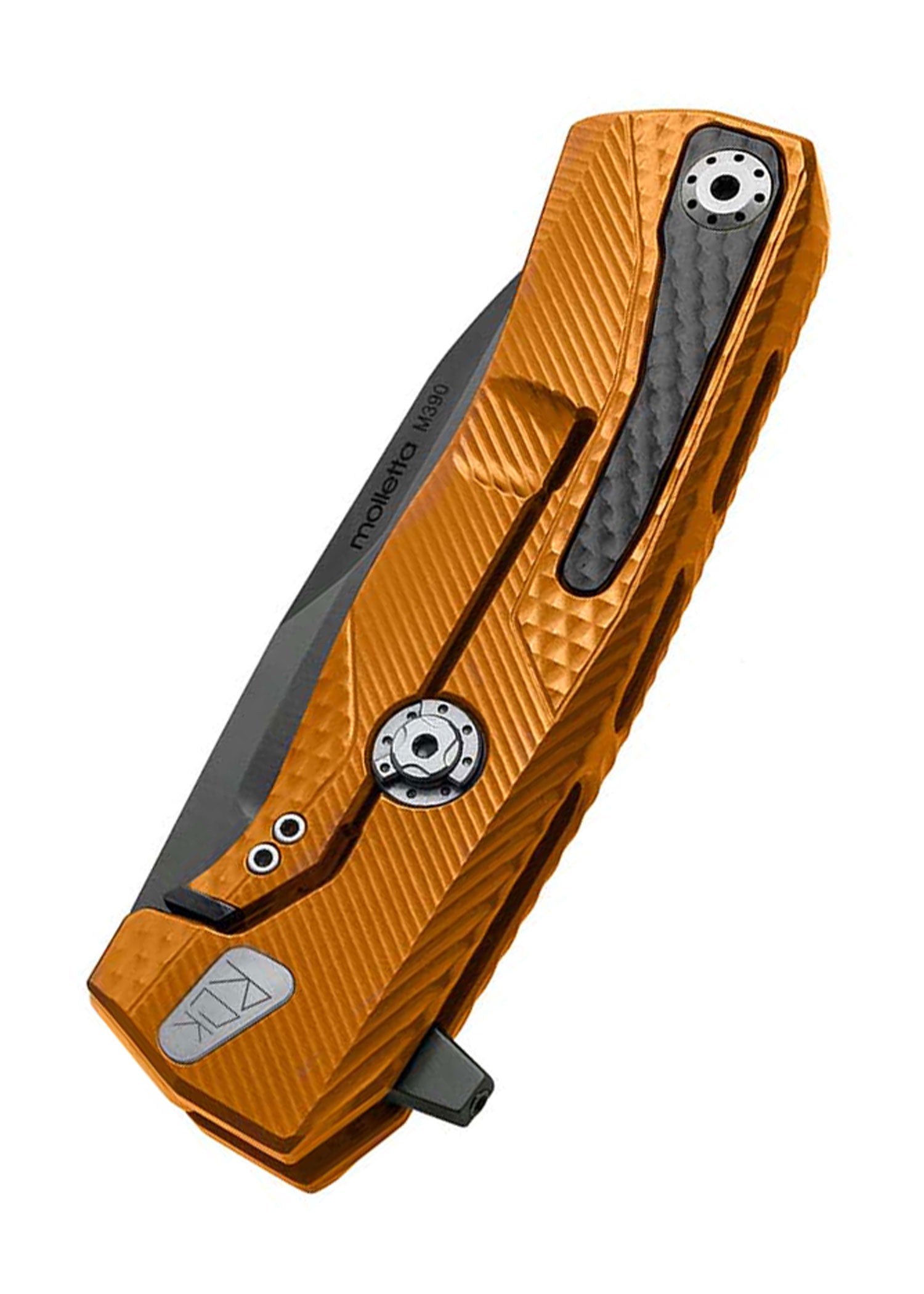 Imagen única de: Navaja De Bolsillo Rok Aluminio, Naranja, Negro, Lionsteel