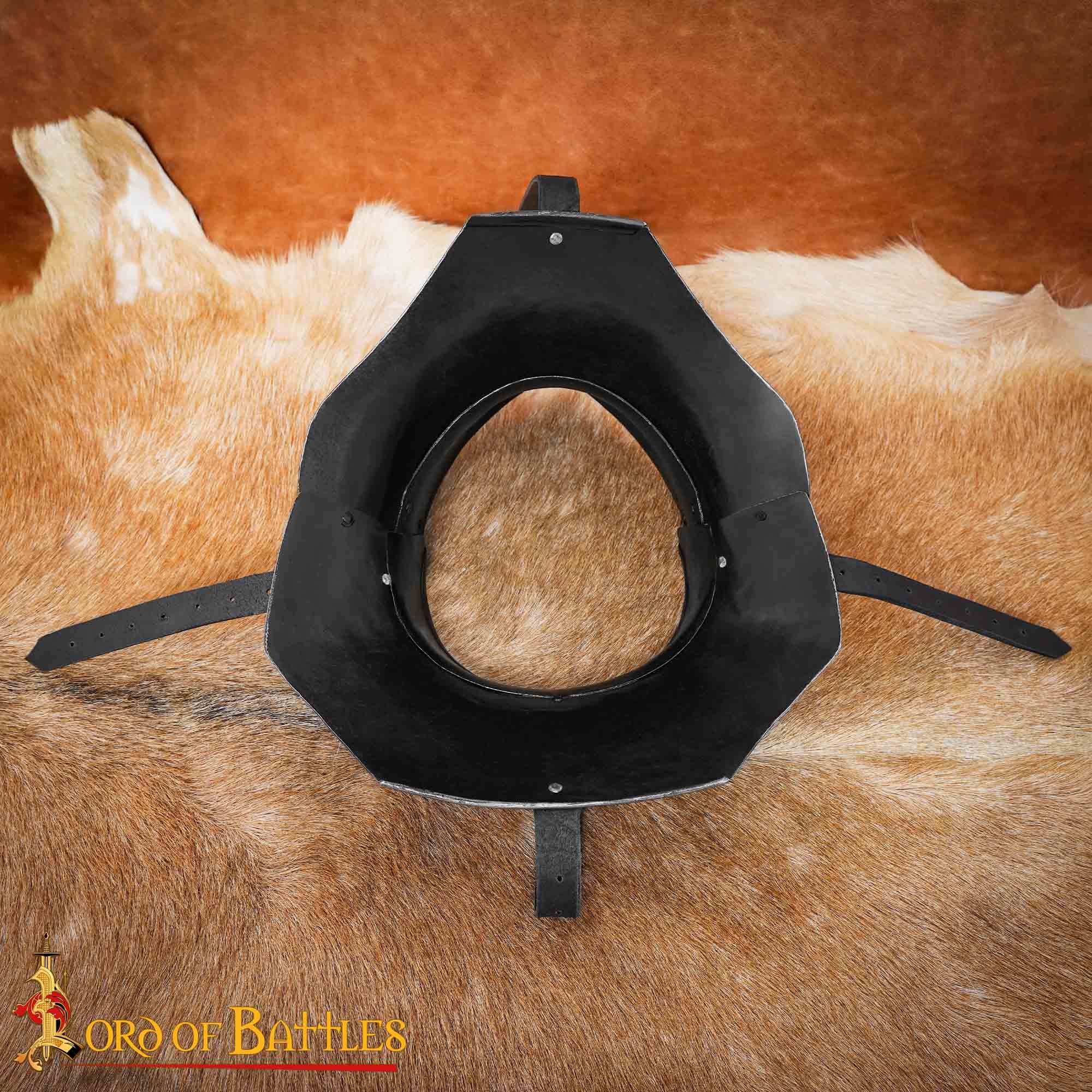 Gorget Medieval de Acero con Bevor Móvil - Armadura de Cuello Pulido - Imagen 7