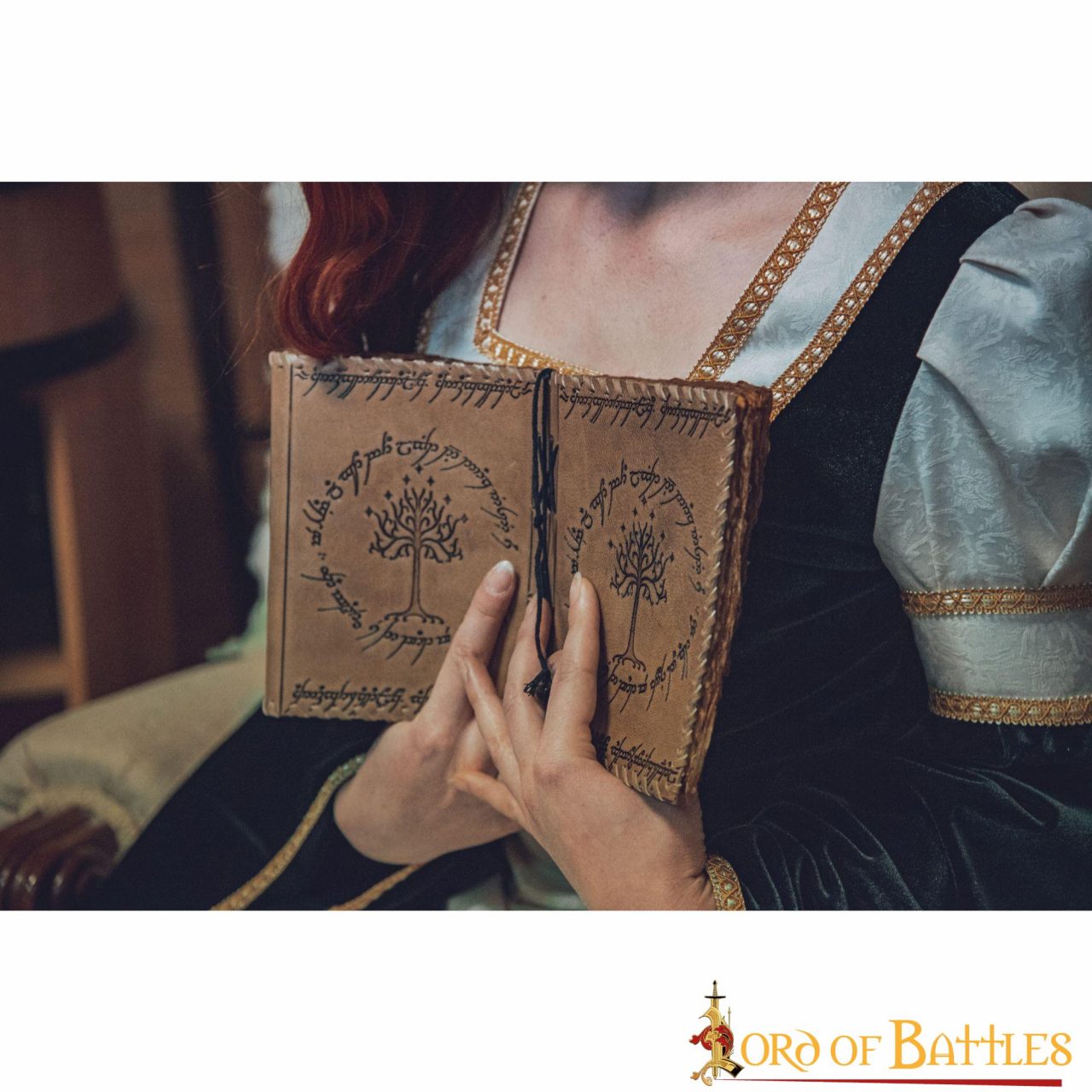 Imagen única de: Diario de la Tierra Media Diario de Cuero Auténtico Hecho a Mano