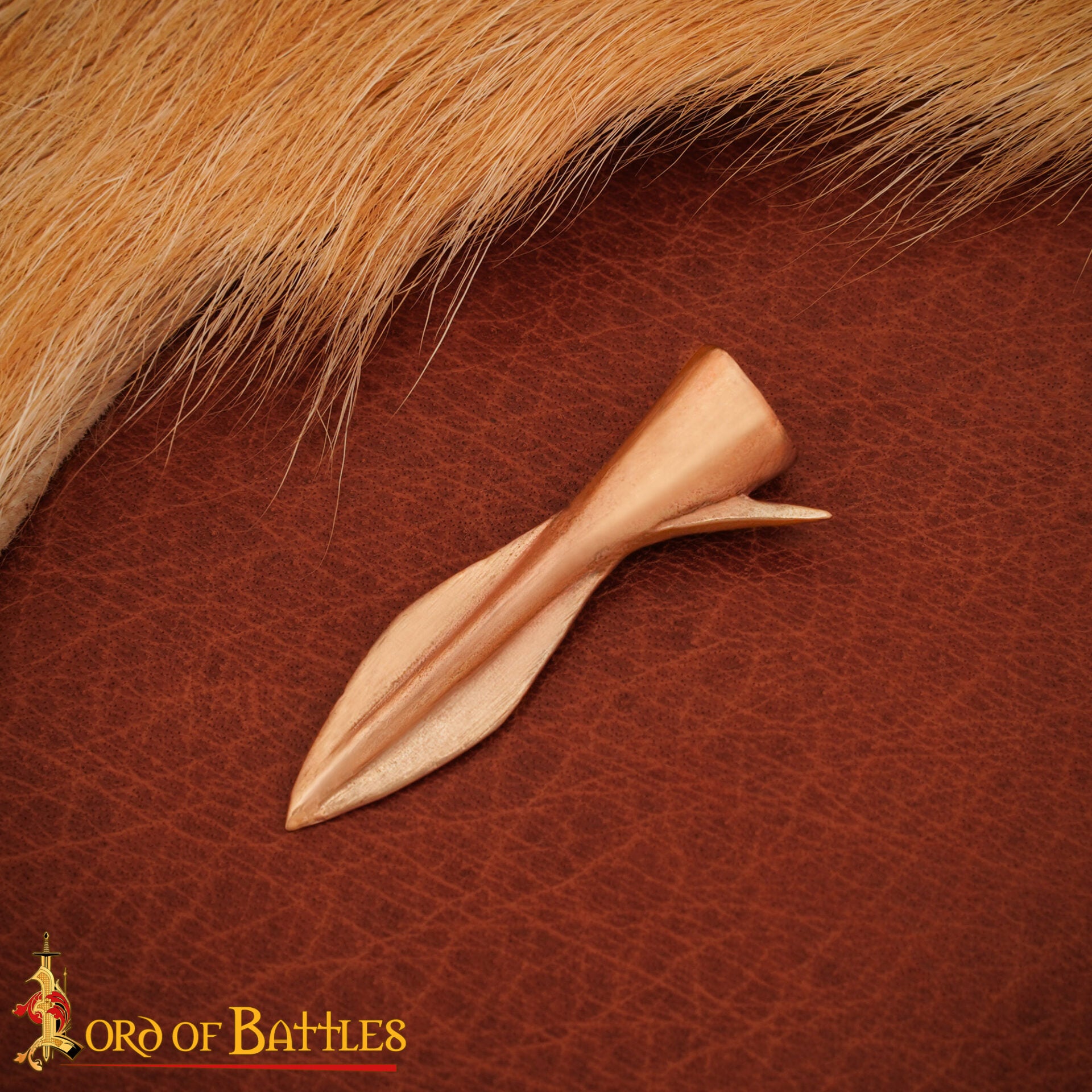 Imagen única de: Punta de Flecha Romana de Bronce Fundido a la Cera Perdida de los Siglos I-ii, con Forma de Hoja 4,2 Cm