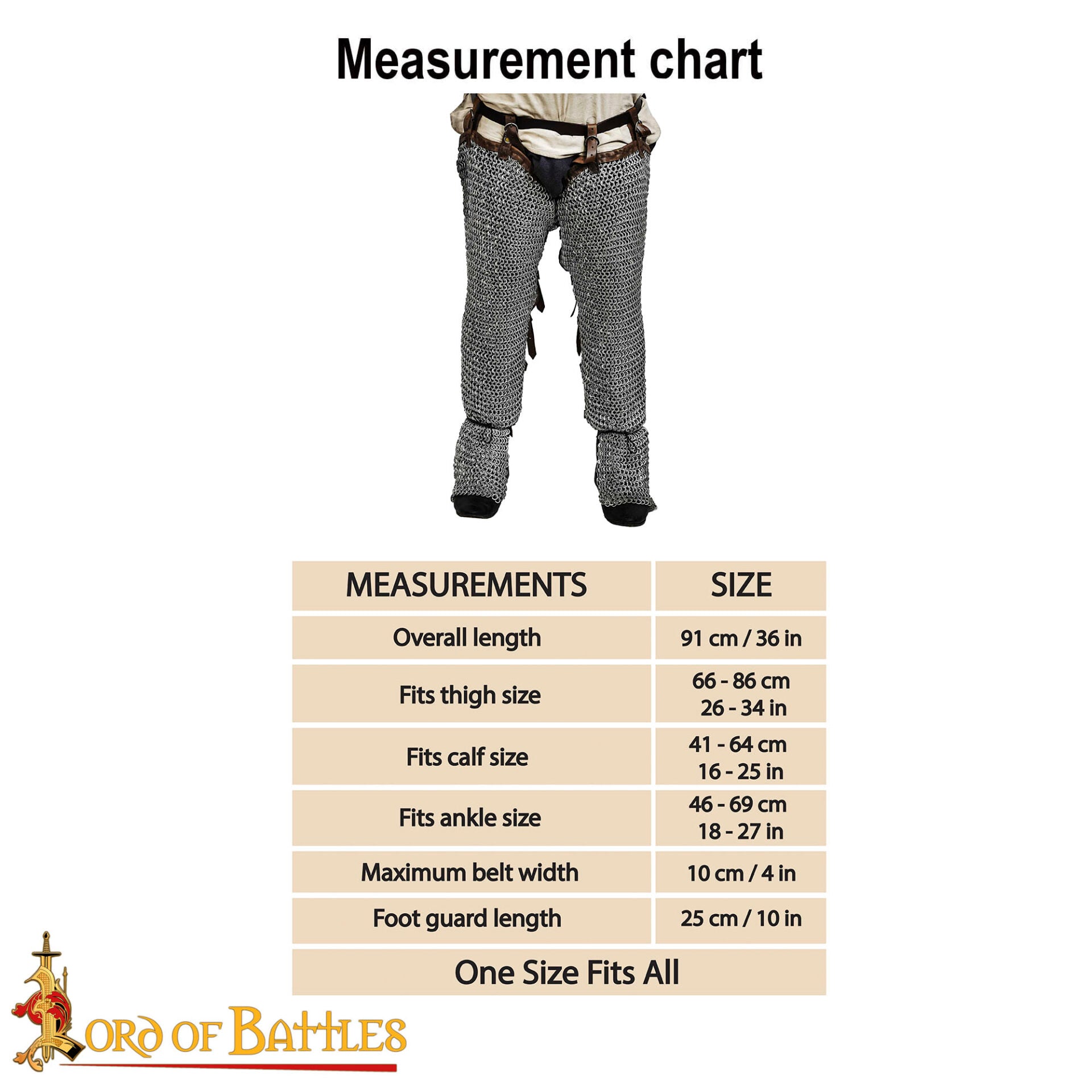 Mallas de Cota de Malla / Chausses - 9mm Remachado Anillos Planos con Alternancia de Anillos Sólidos de Calibre 17 de Acero Suave Acabado Natural Armadura Medieval para Larp y Disfraces - Imagen 3