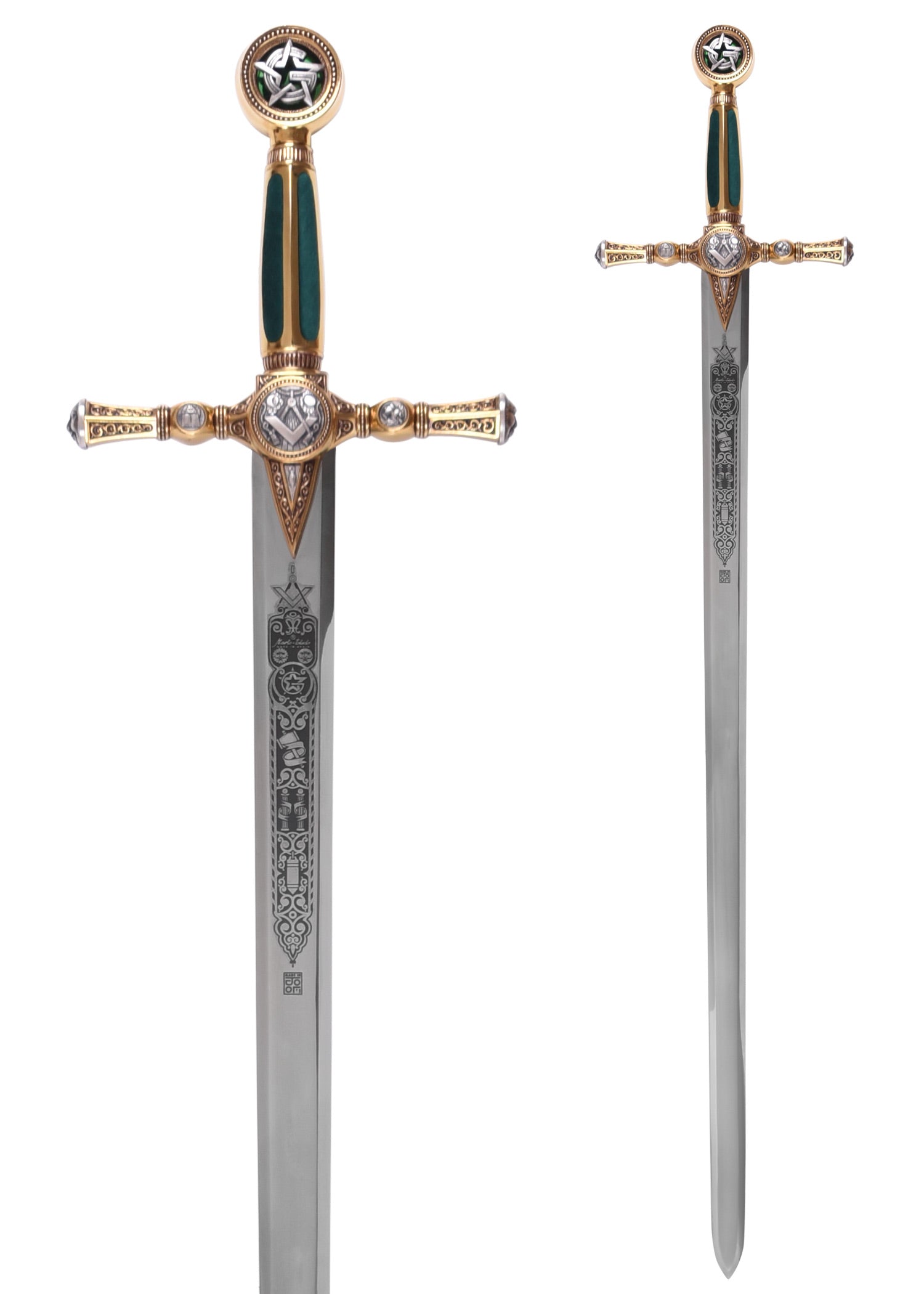 Imagen única de: Espada Masónica, Dorada Con Grabado Decorativo.