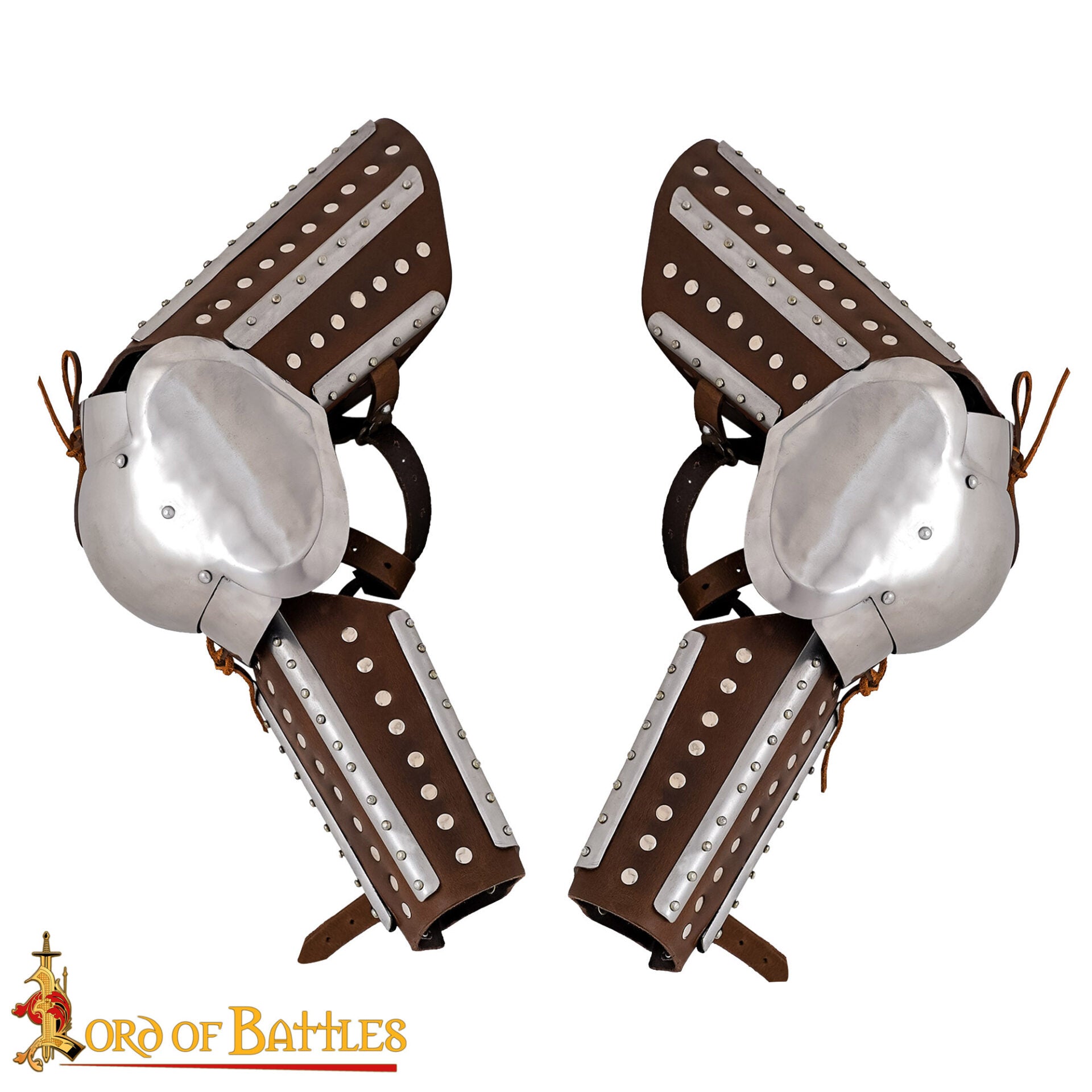 Imagen única de: Armadura Medieval Entablillada - Acero Pulido Calibre 16 y Cuero - Ajuste Universal