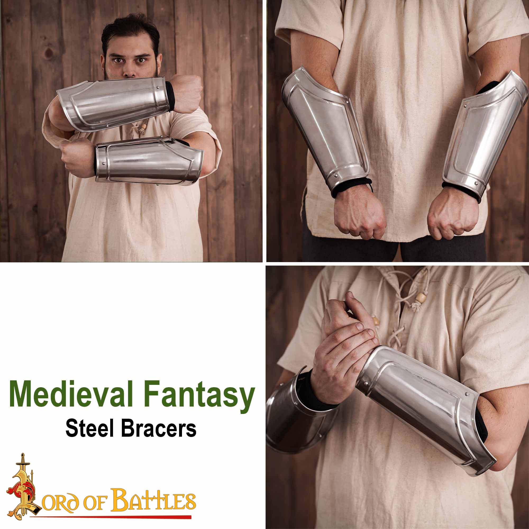 Imagen única de: Brazales Medievales Fantasía Simple, Polaco