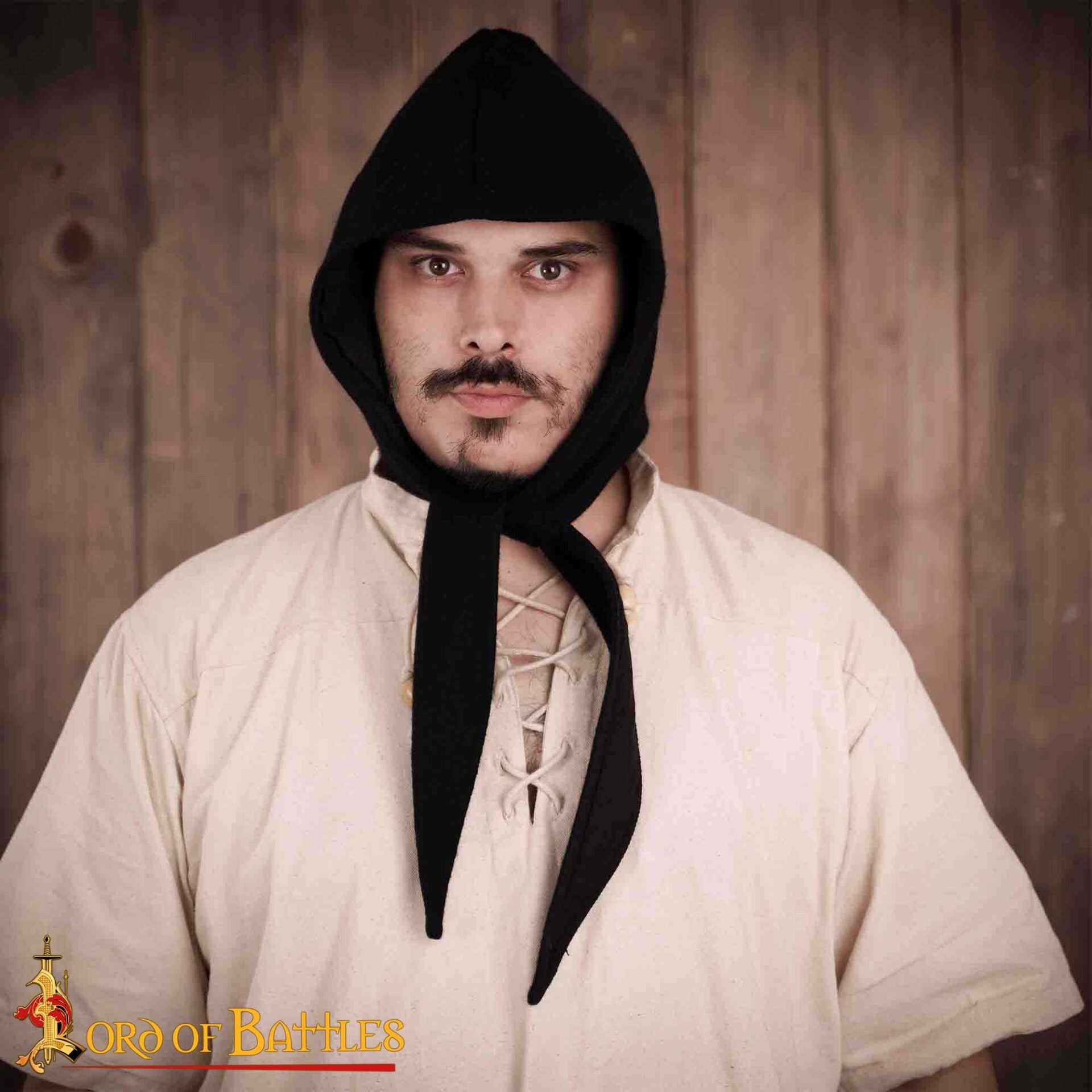 Imagen única de: Capucha Medieval de Lana - Forro Cálido