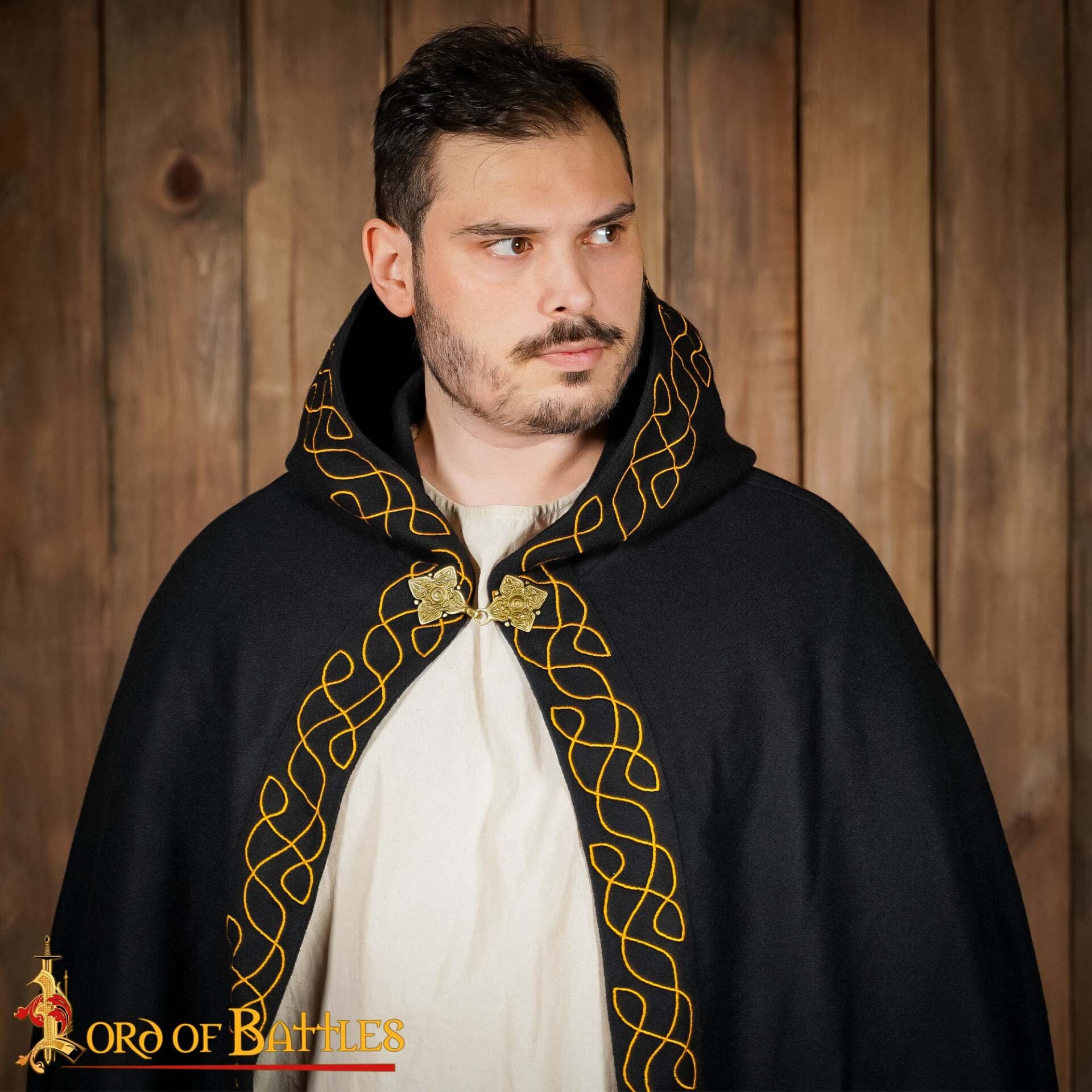 Imagen única de: Broche de Latón Fundido para Caftán o Capa Vikinga / Rusa Histórica