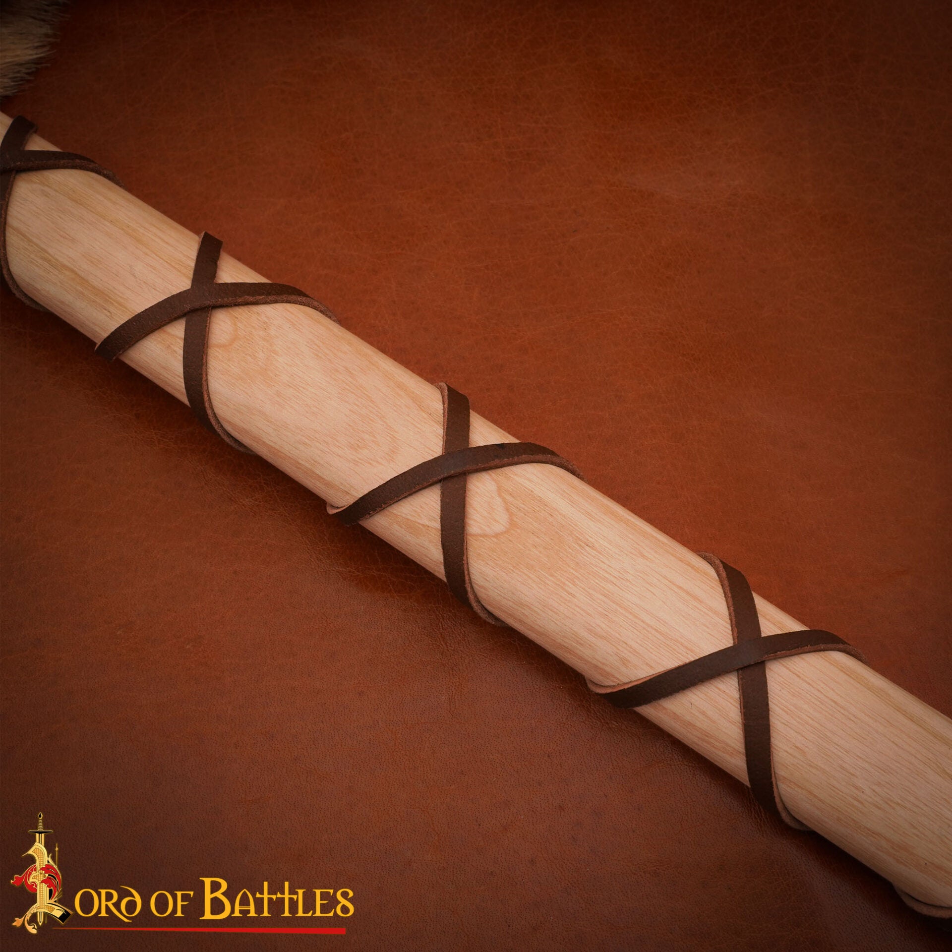 Imagen única de: Hacha de Doble Hoja con Mango de Madera de Fresno - Medieval