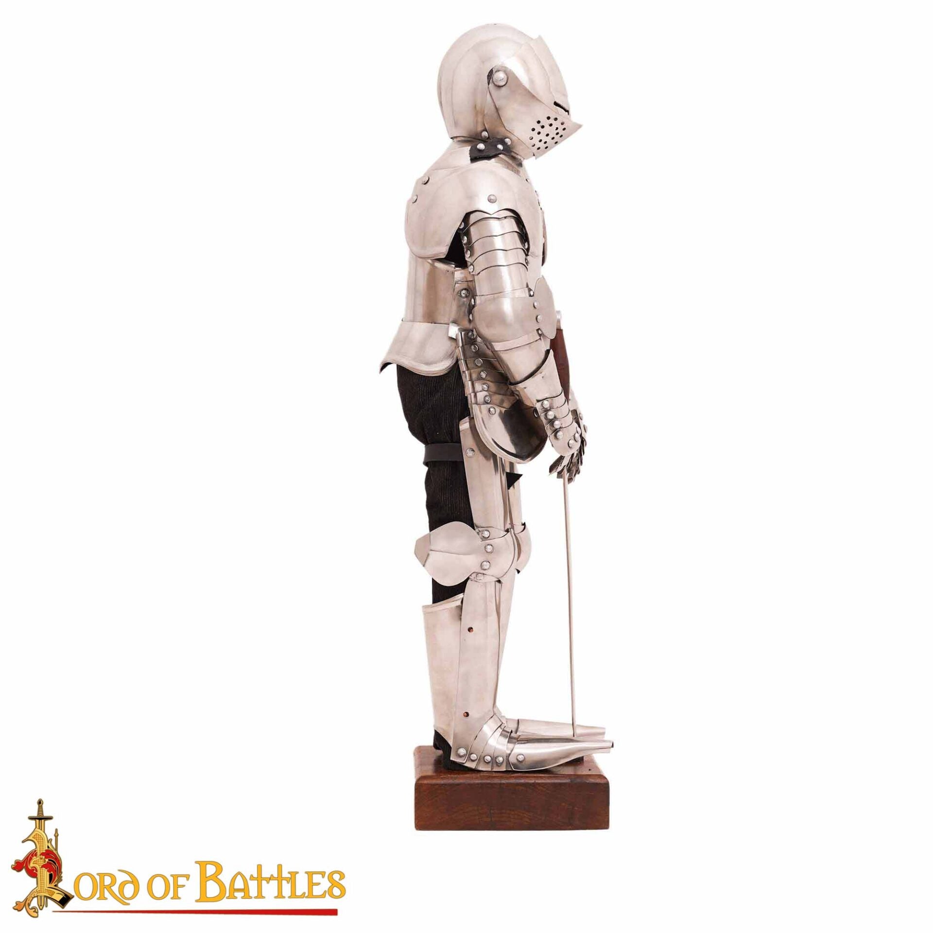 Imagen única de: Armadura de Caballero en Miniatura - Acero Inoxidable Pulido - Calibre 22