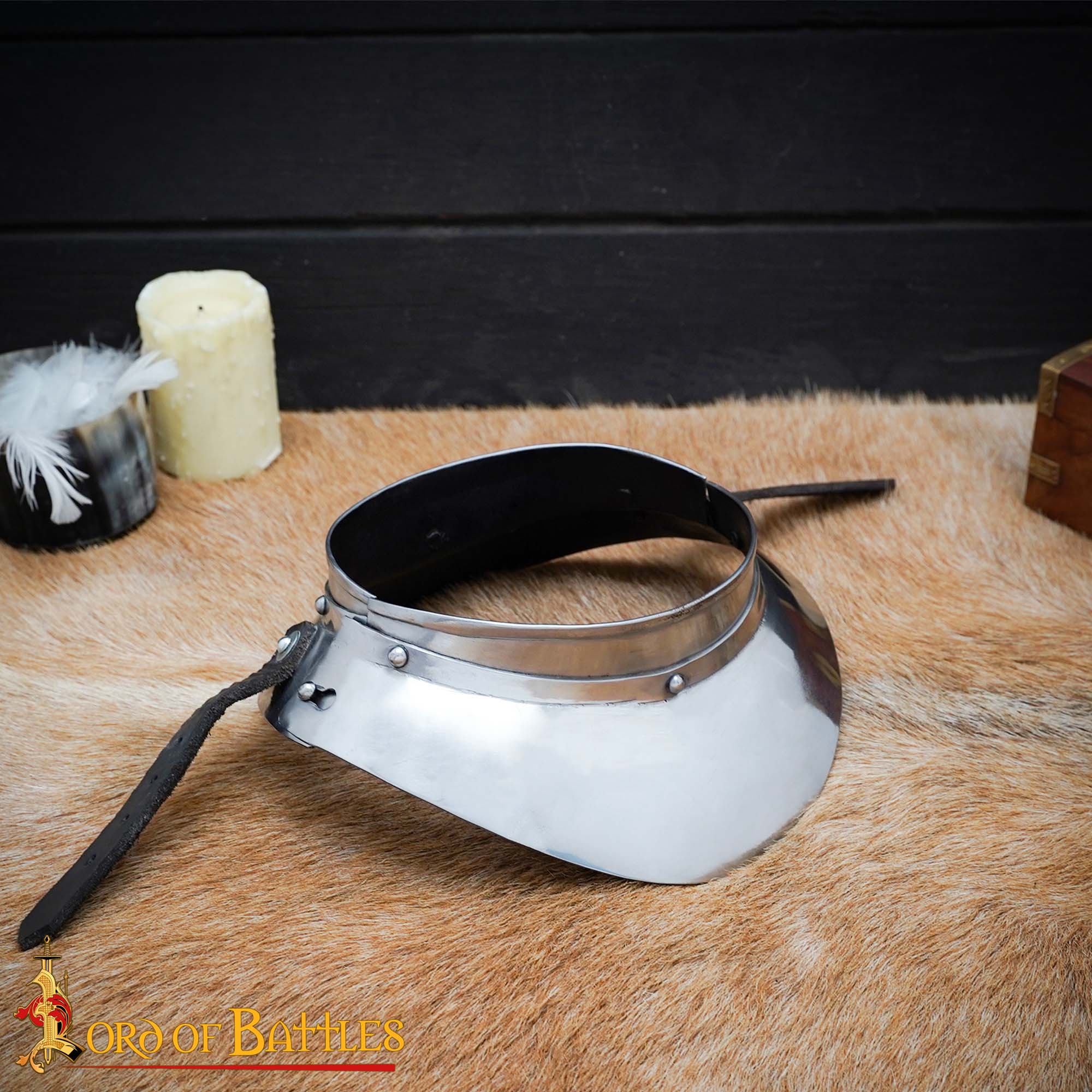 Imagen única de: Renaissance Lady Conquistador Gorget Pequeño de Acero Calibre 16