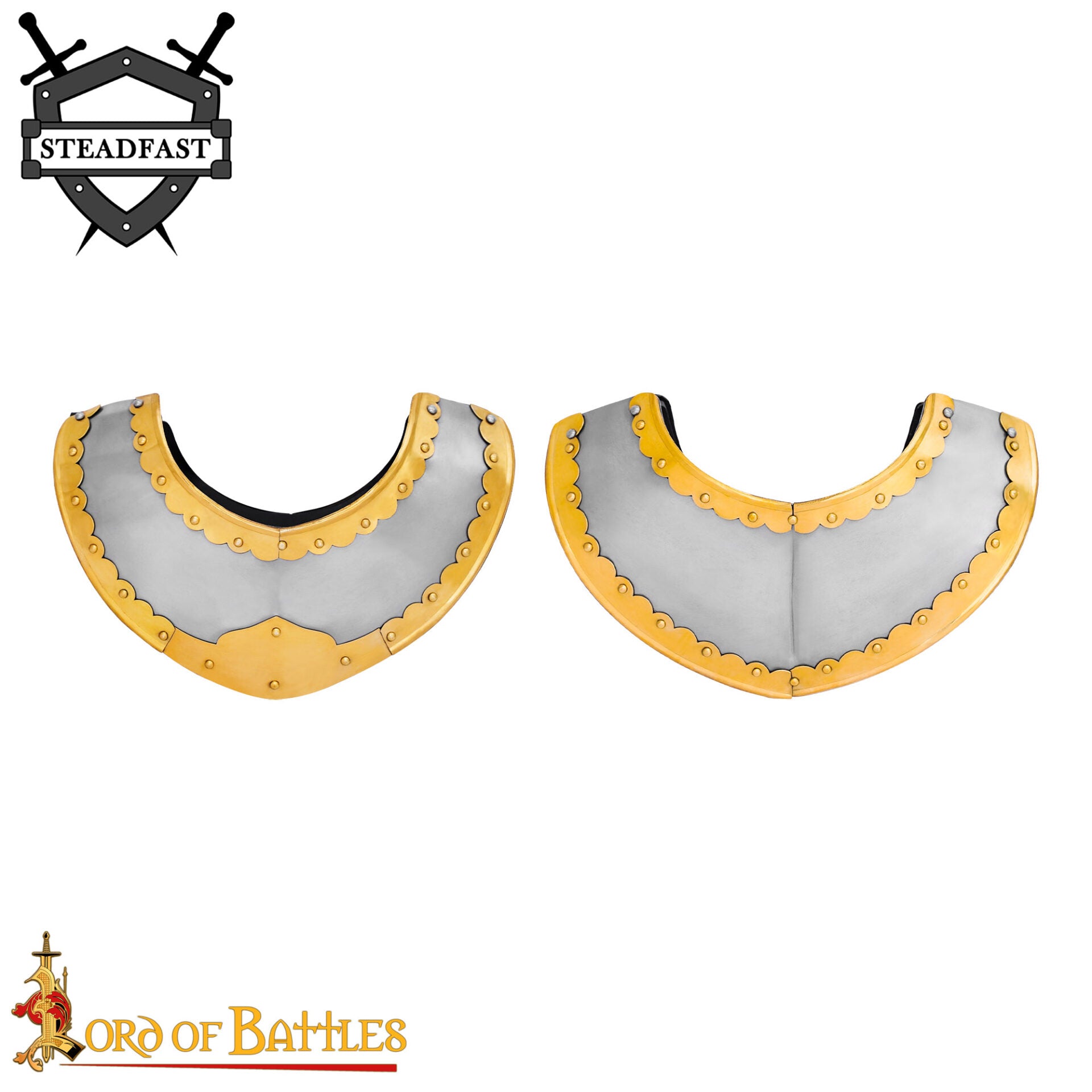 Imagen única de: Húsar Gorget Armadura de Placas con Latón de Calibre 16