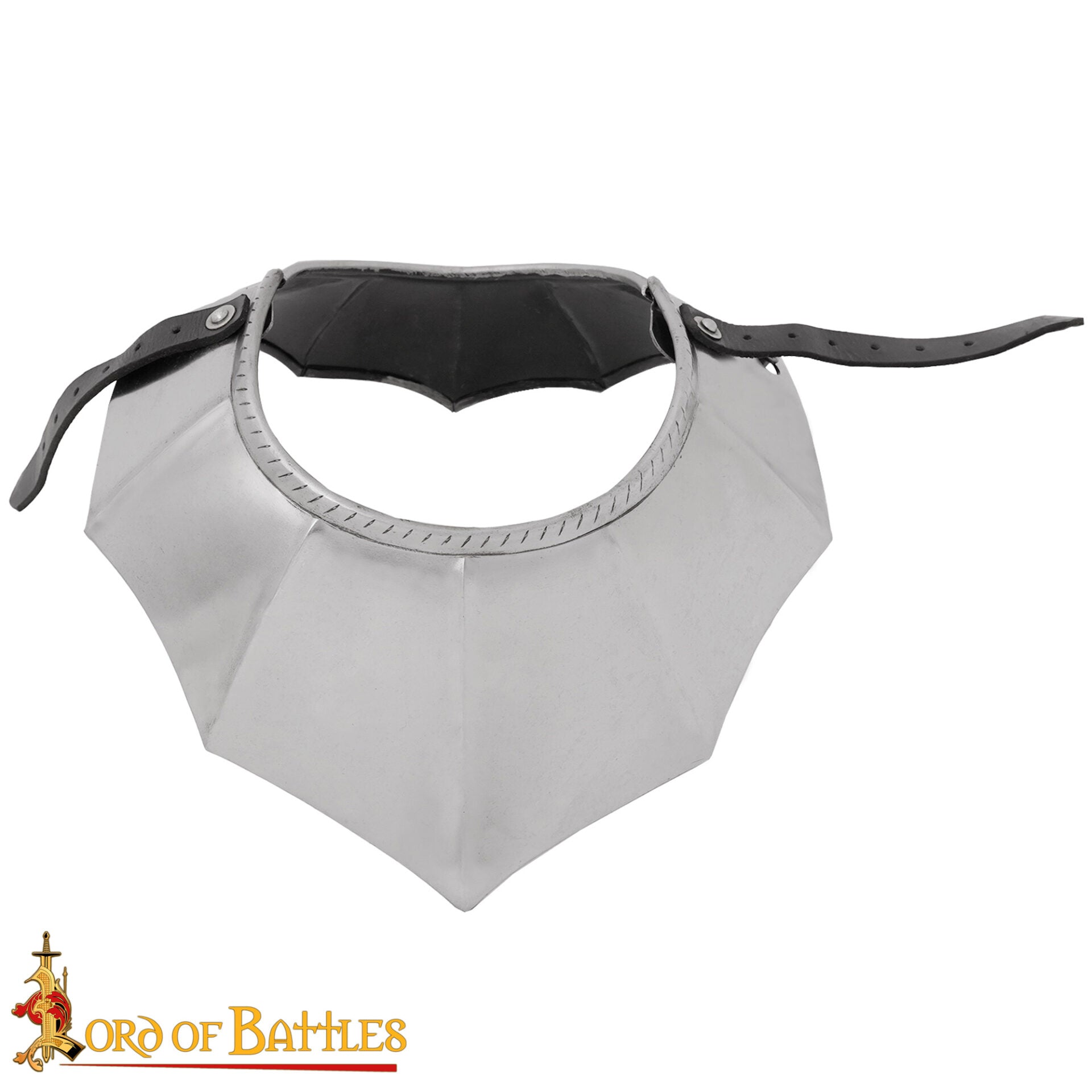 Imagen única de: Gorget Caballero Gótico con Bordes Estriados y Diseño de Cuerda Calibre 16