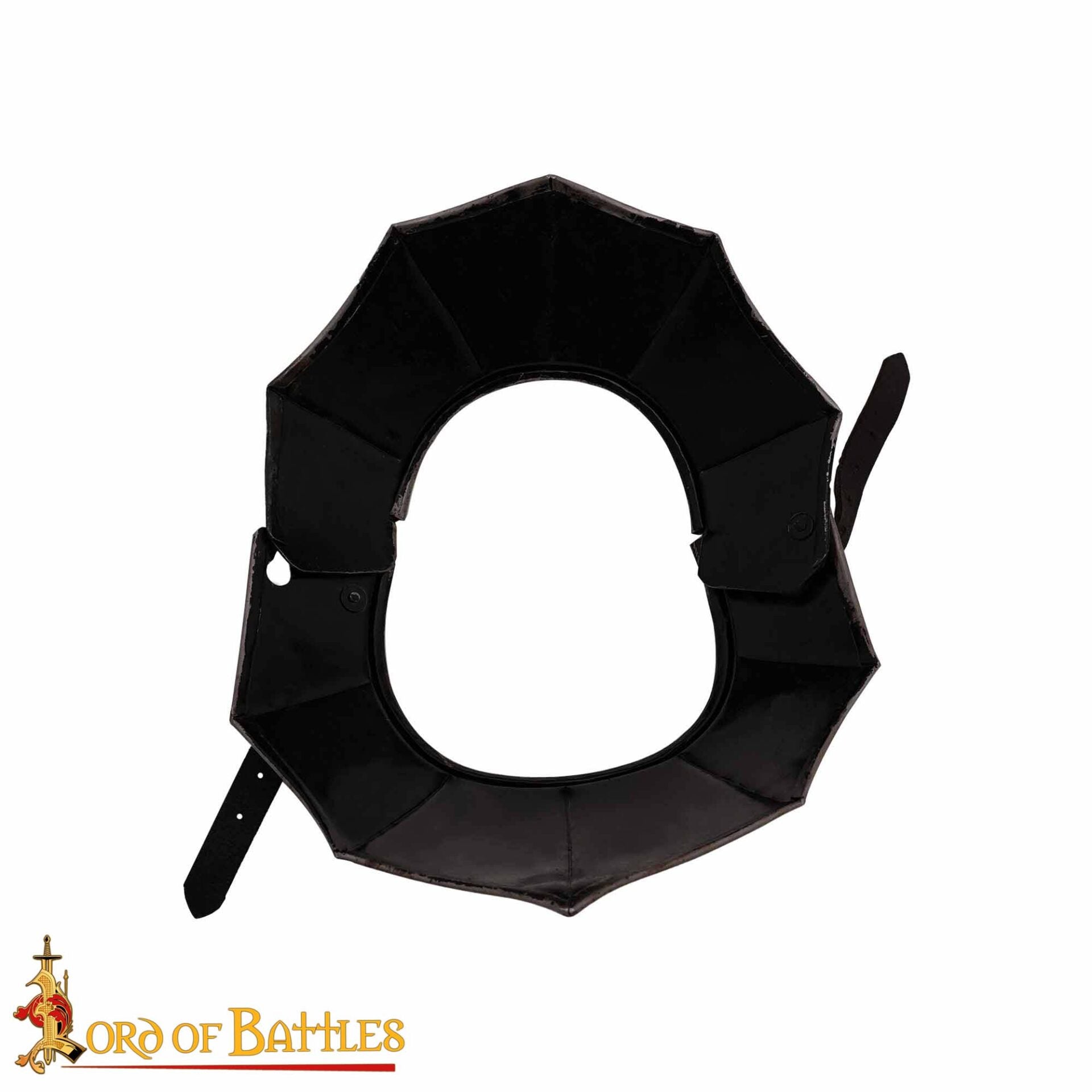 Imagen única de: Gorget Caballero Gótico con Bordes Estriados y Diseño de Cuerda Calibre 16