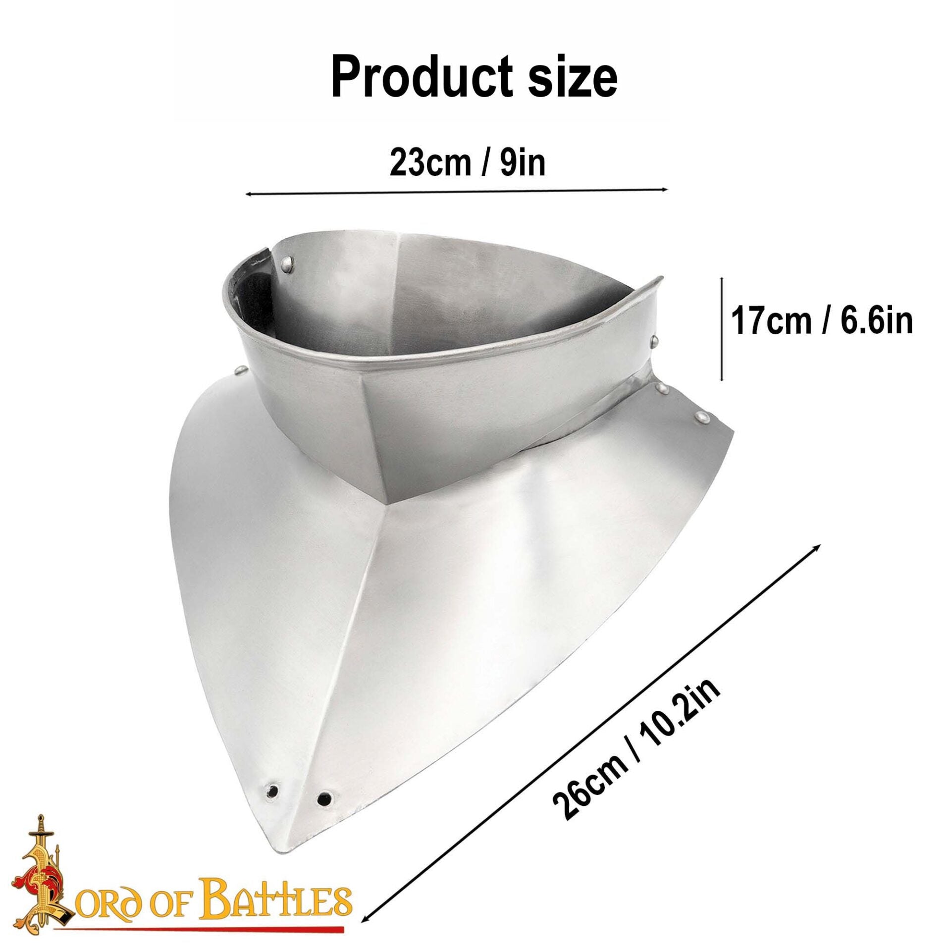 Imagen única de: Gorget Medieval del Siglo Xv con Bevor Calibre 16